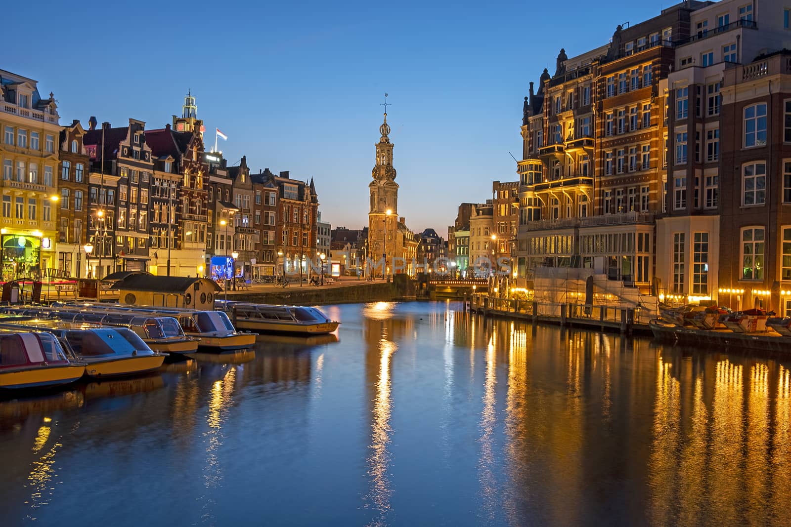 Cityscenic from Amsterdam in the Netherlands with the Munt tower by devy