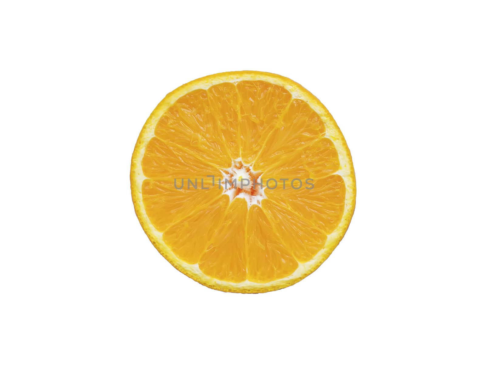 orange slice isolated on white background with clipping path by asiandelight