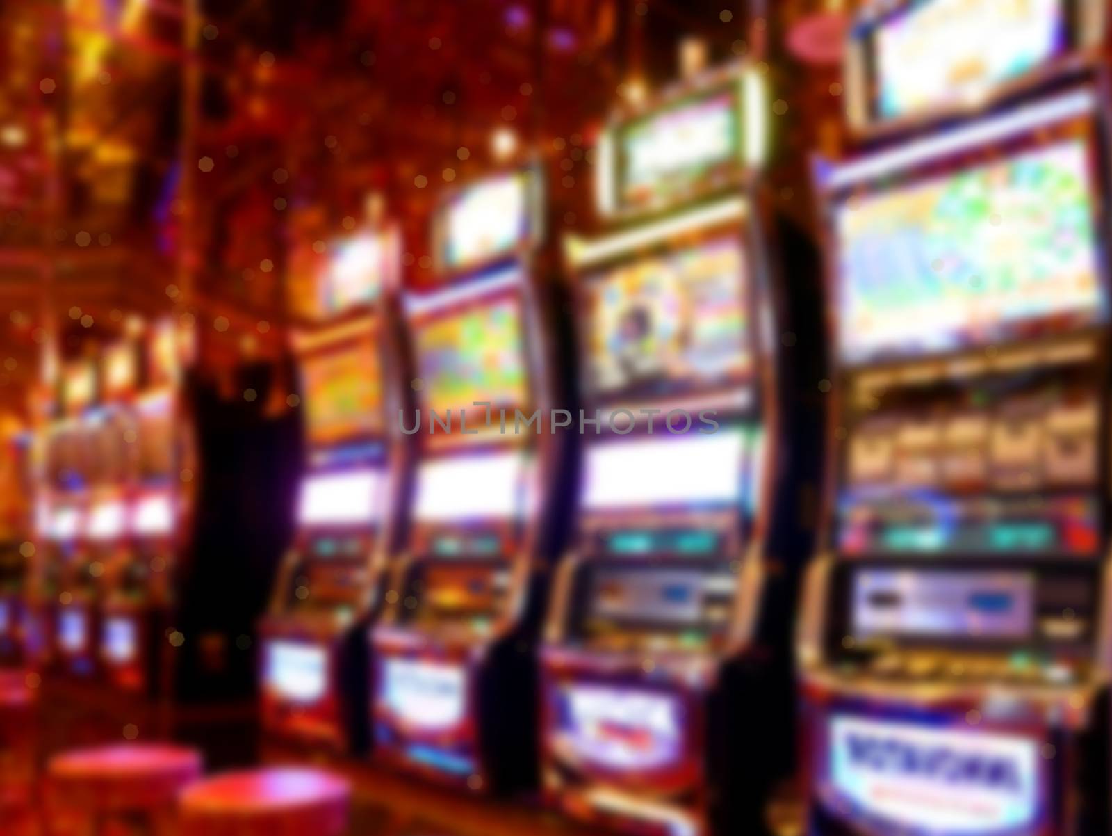 Image of abstract blur slot machine. Casino for background usage by asiandelight