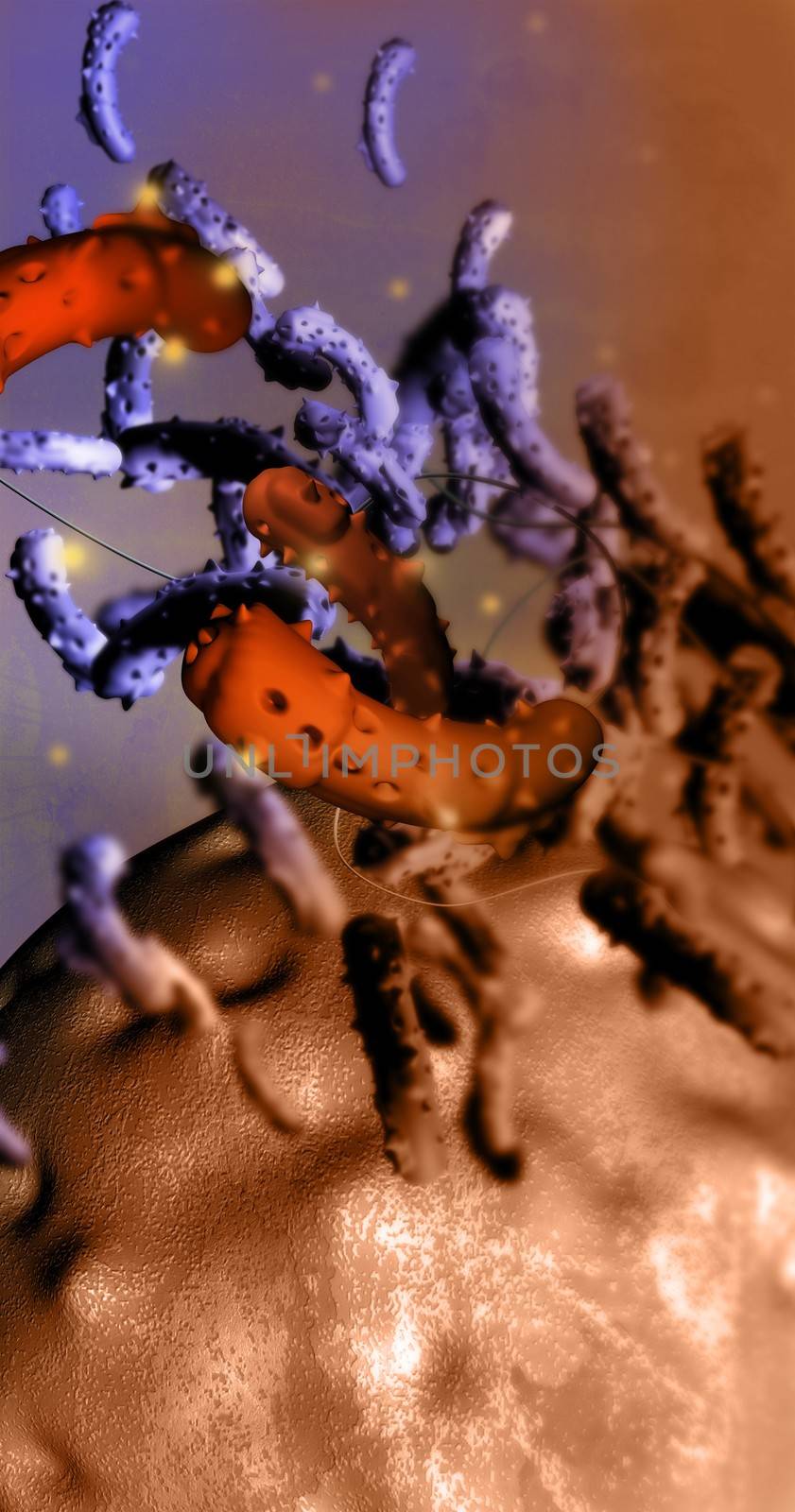 cancer cell made in 3d software