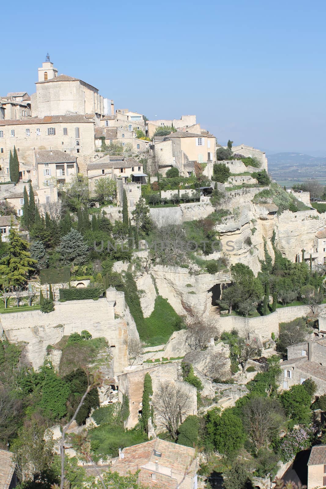 Gordes, beautiful village in Provence, France. Vertical view
