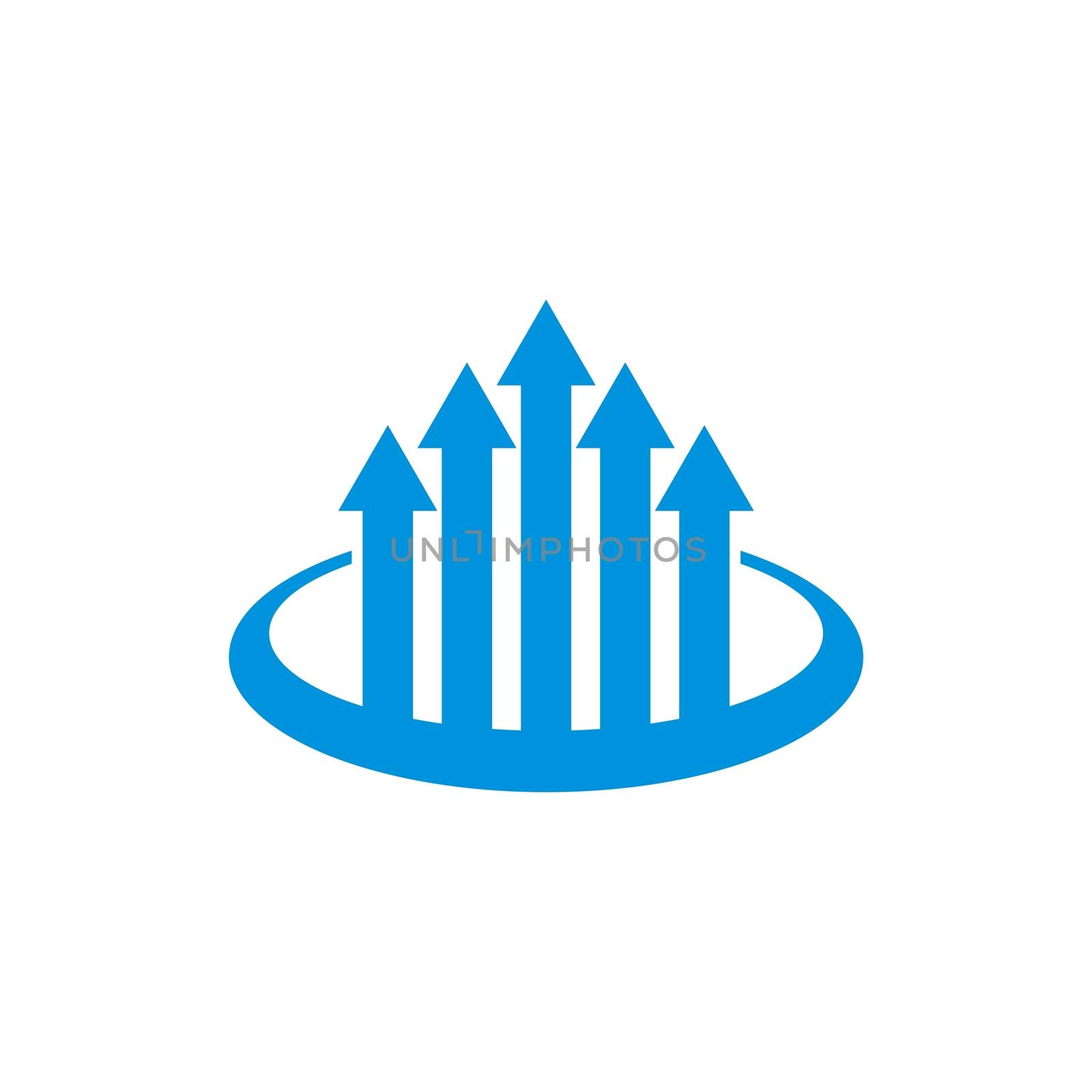 Blue Up Arrow Vector Logo Template Illustration Design. Vector EPS 10. by soponyono1