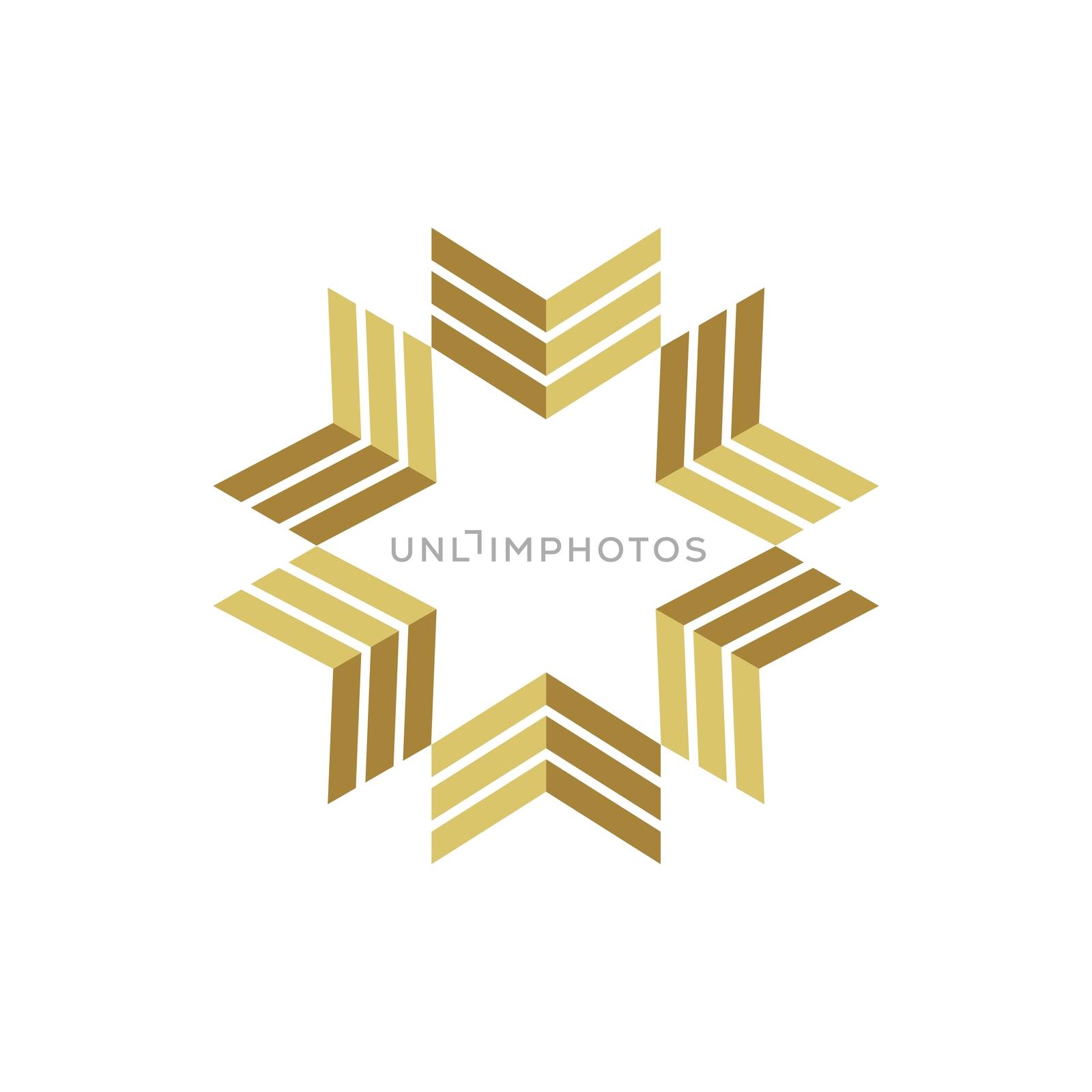 Gold Star Arrow Logo Template Illustration Design. Vector EPS 10. by soponyono1