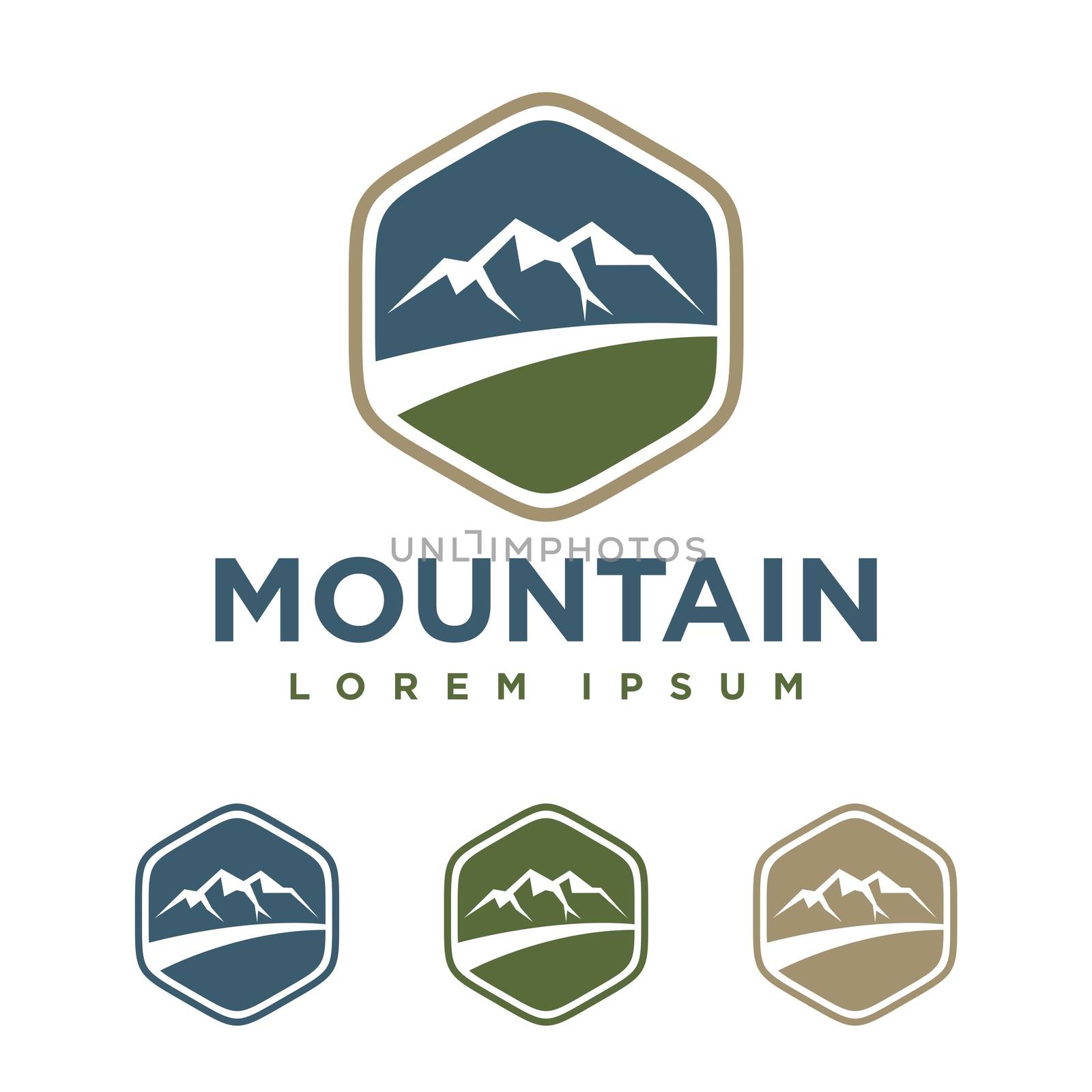 badge Mountain vector Logo Template Illustration Design. Vector EPS 10. by soponyono1