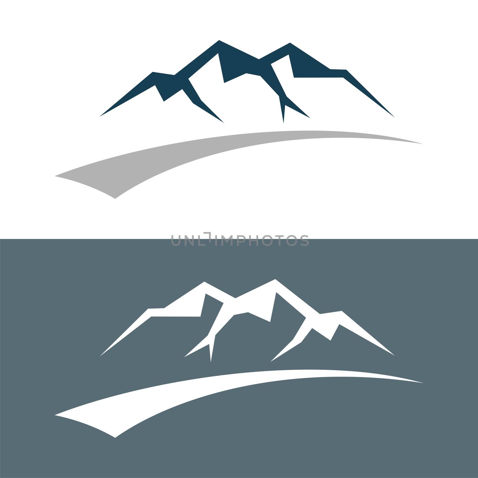 Mountain line vector Logo Template Illustration Design. Vector EPS 10. by soponyono1
