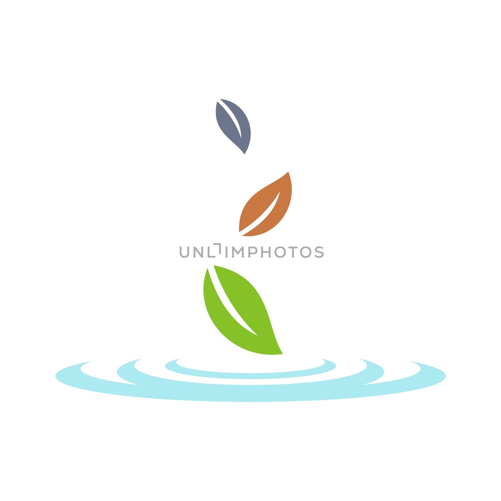 Fall of Leaves Logo Template Illustration Design. Vector EPS 10. by soponyono1