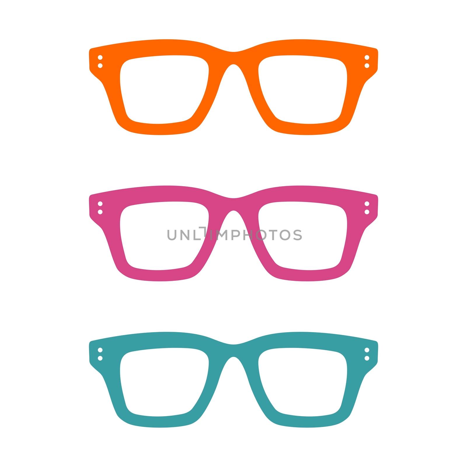 Colorful Geek Glasses Logo Template Illustration Design. Vector EPS 10.