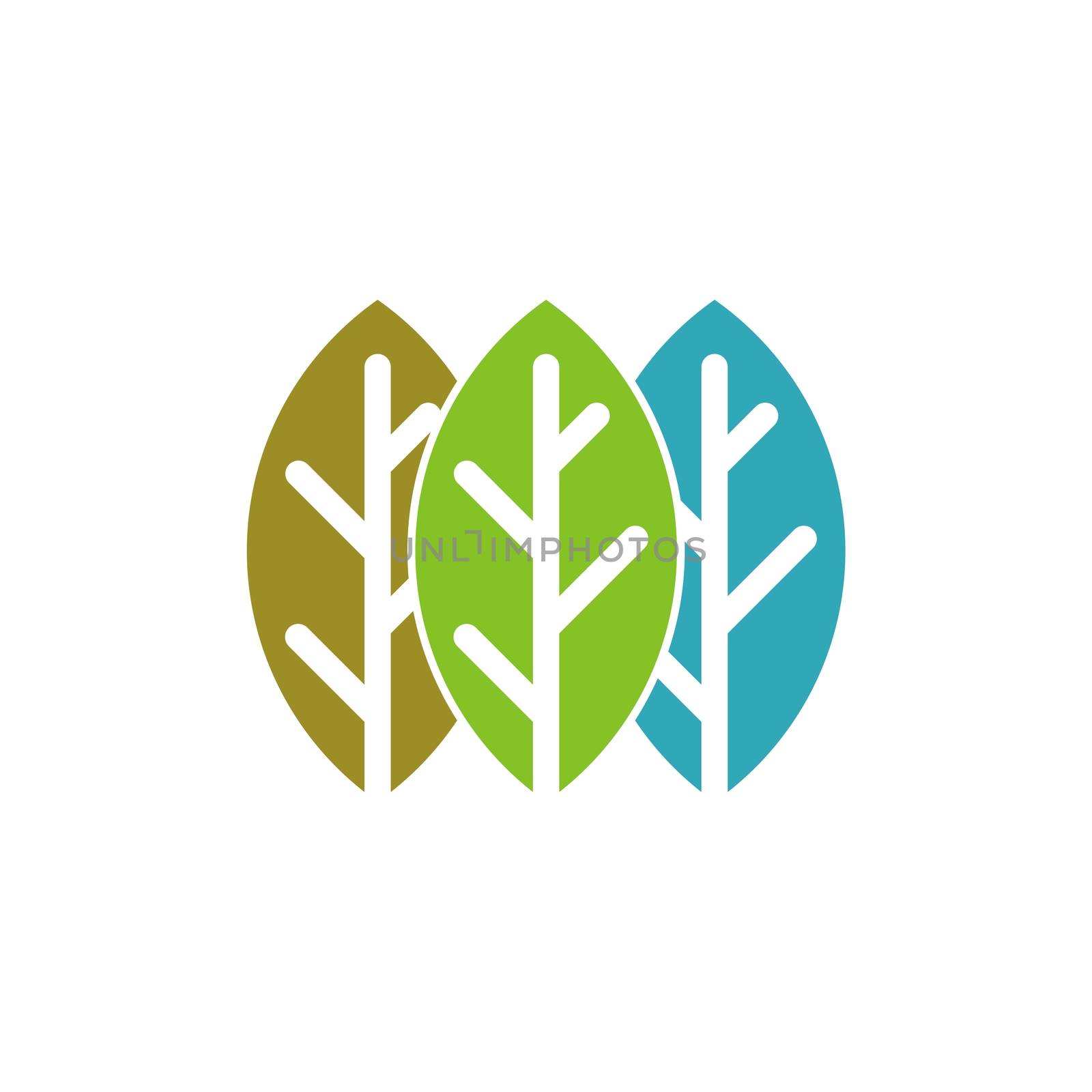 Circle Green Leaf Logo Template Illustration Design. Vector EPS 10.