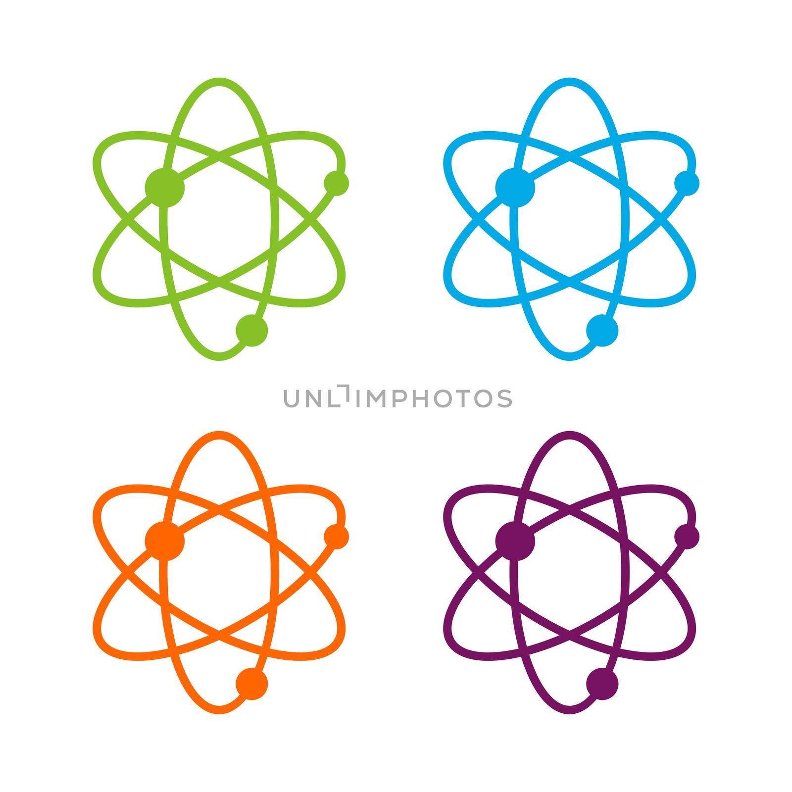 Set Colorful Science Chemistry Logo Template Illustration Design. Vector EPS 10.