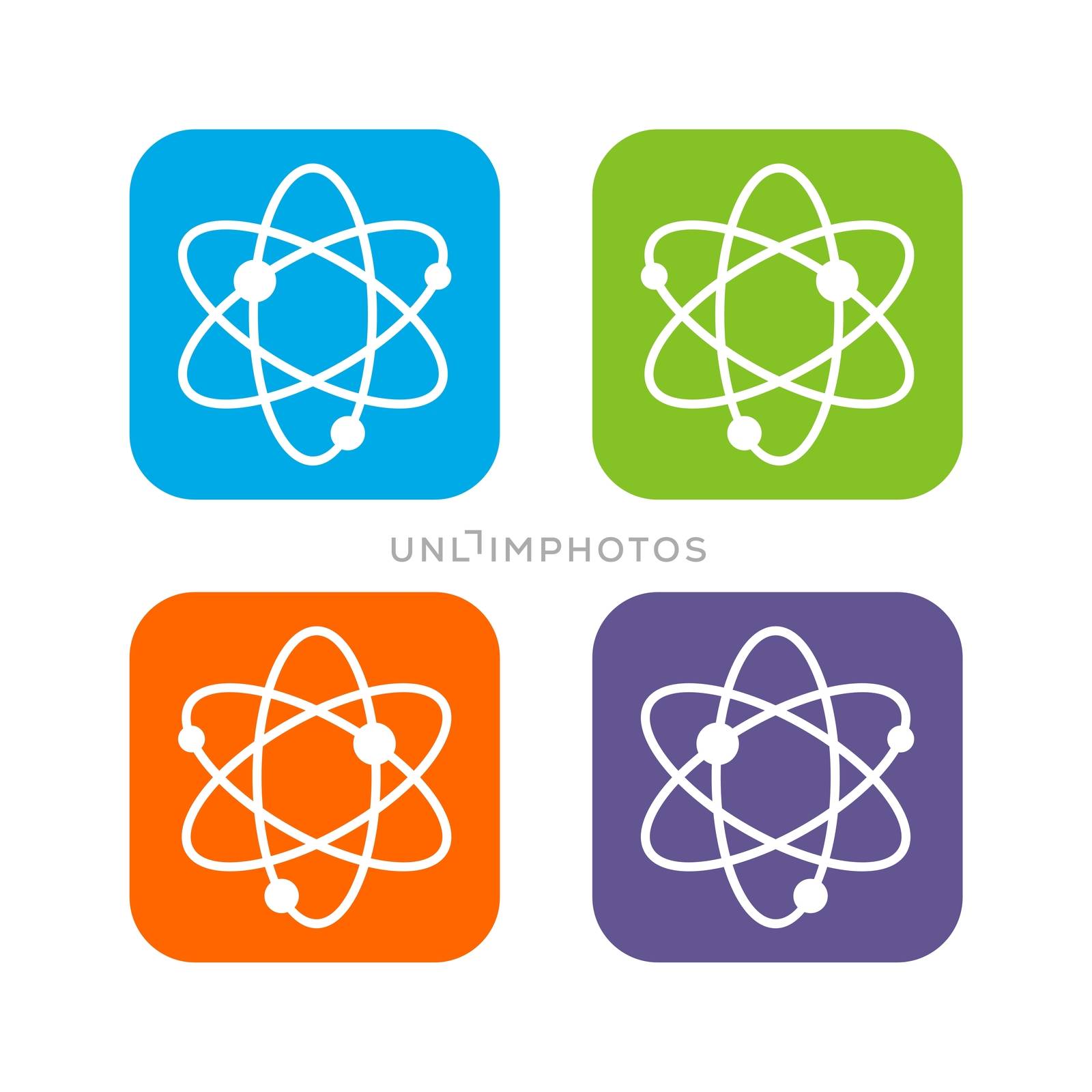 Set Colorful Science Chemistry Logo Template Illustration Design. Vector EPS 10.