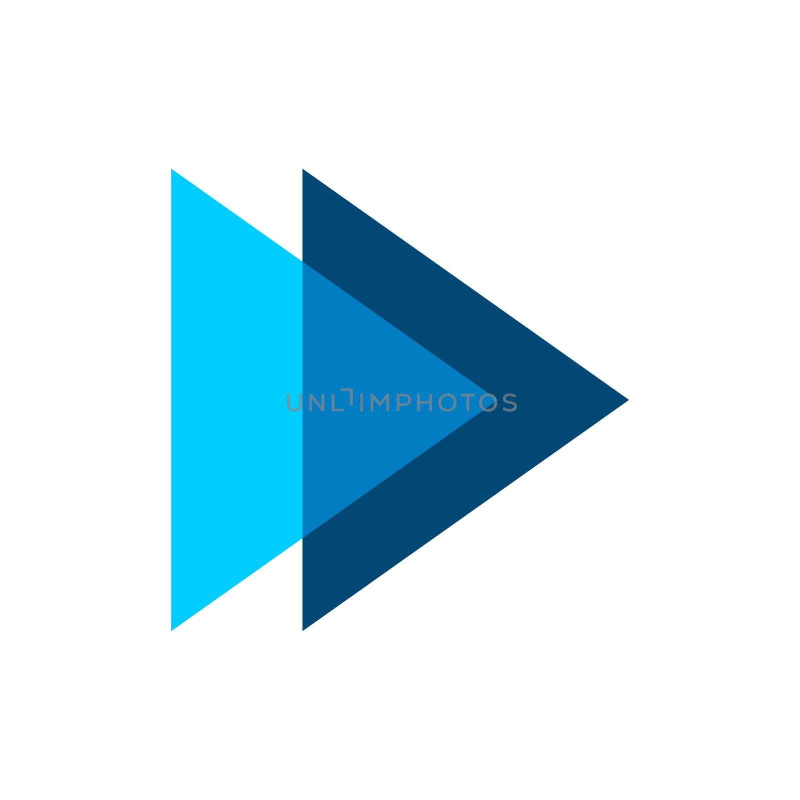 Triangle Play Button Logo Template Illustration Design. Vector EPS 10.