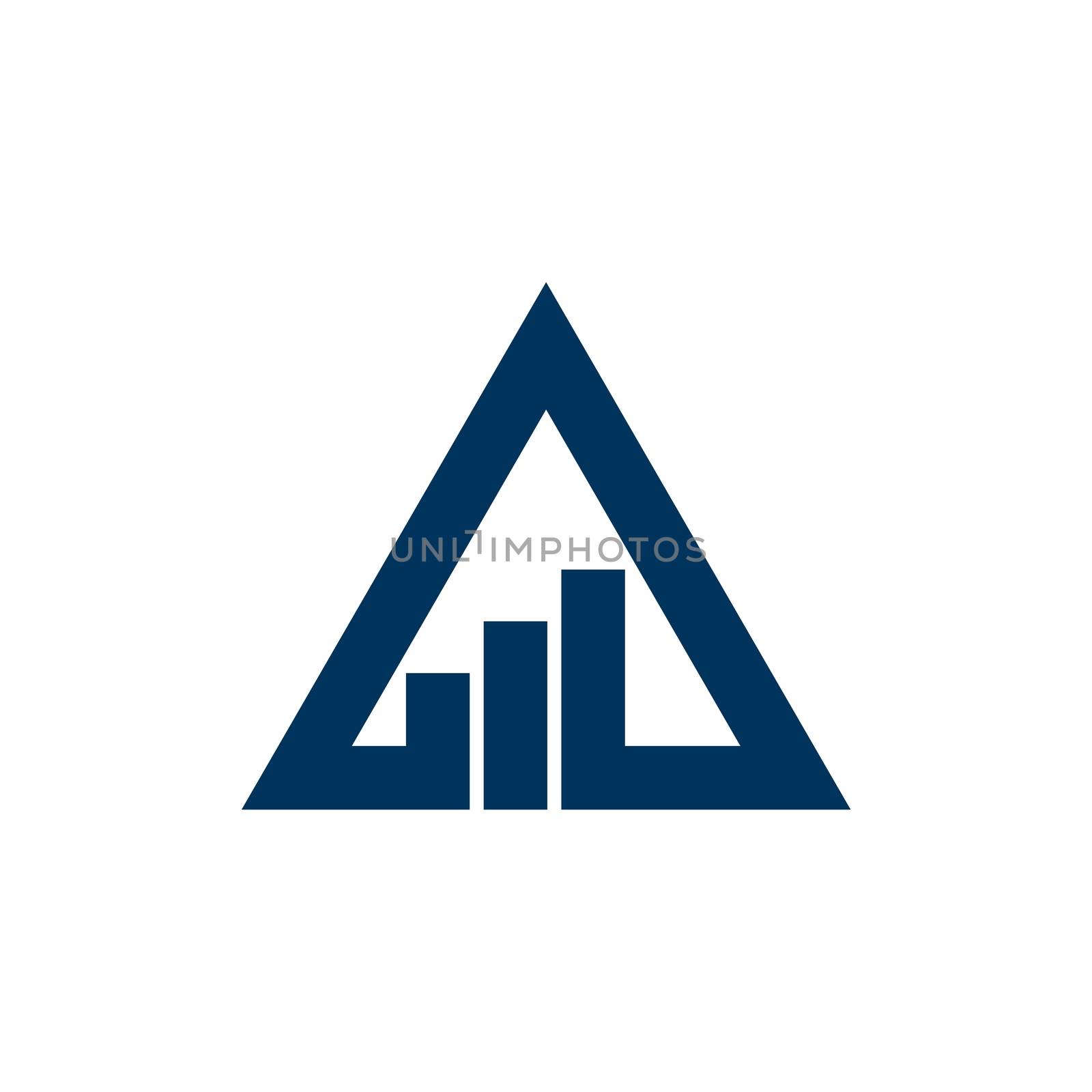 Blue Triangle Stock Exchange Logo Template Illustration Design. Vector EPS 10.