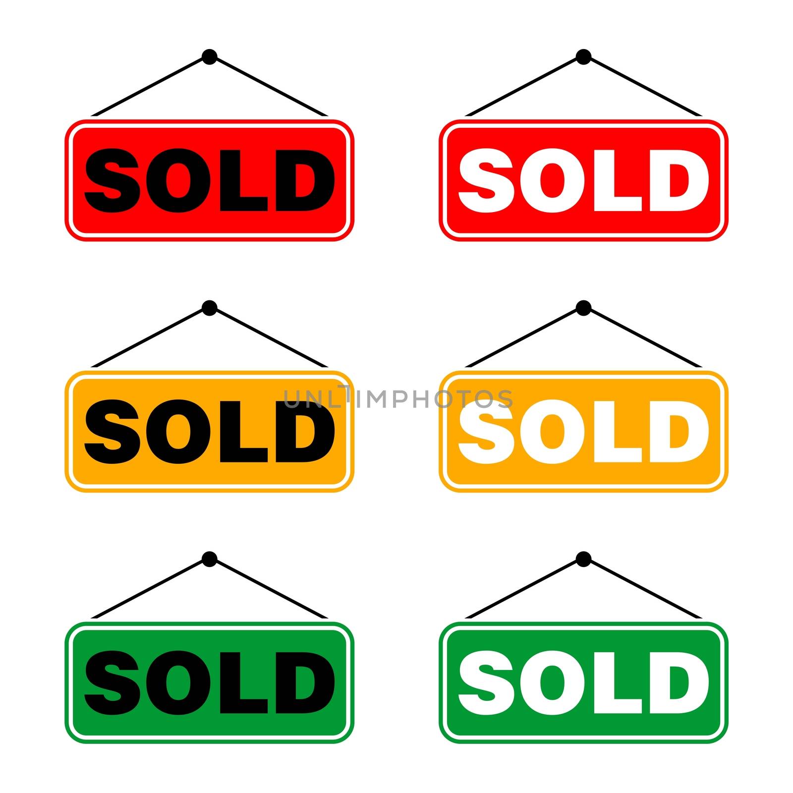 Sold Signage Vector Template design Illustration Design. Vector EPS 10.