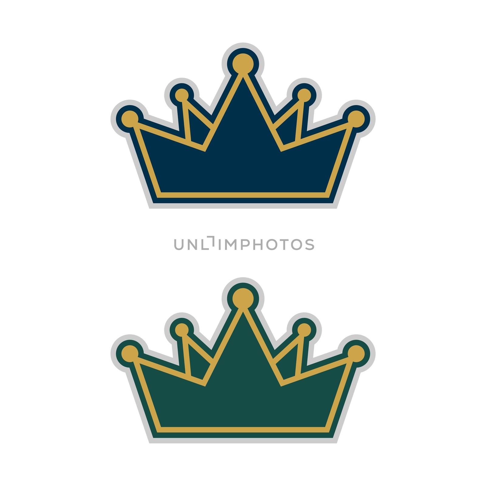 Decorative Crown Logo Template Illustration Design. Vector EPS 10.