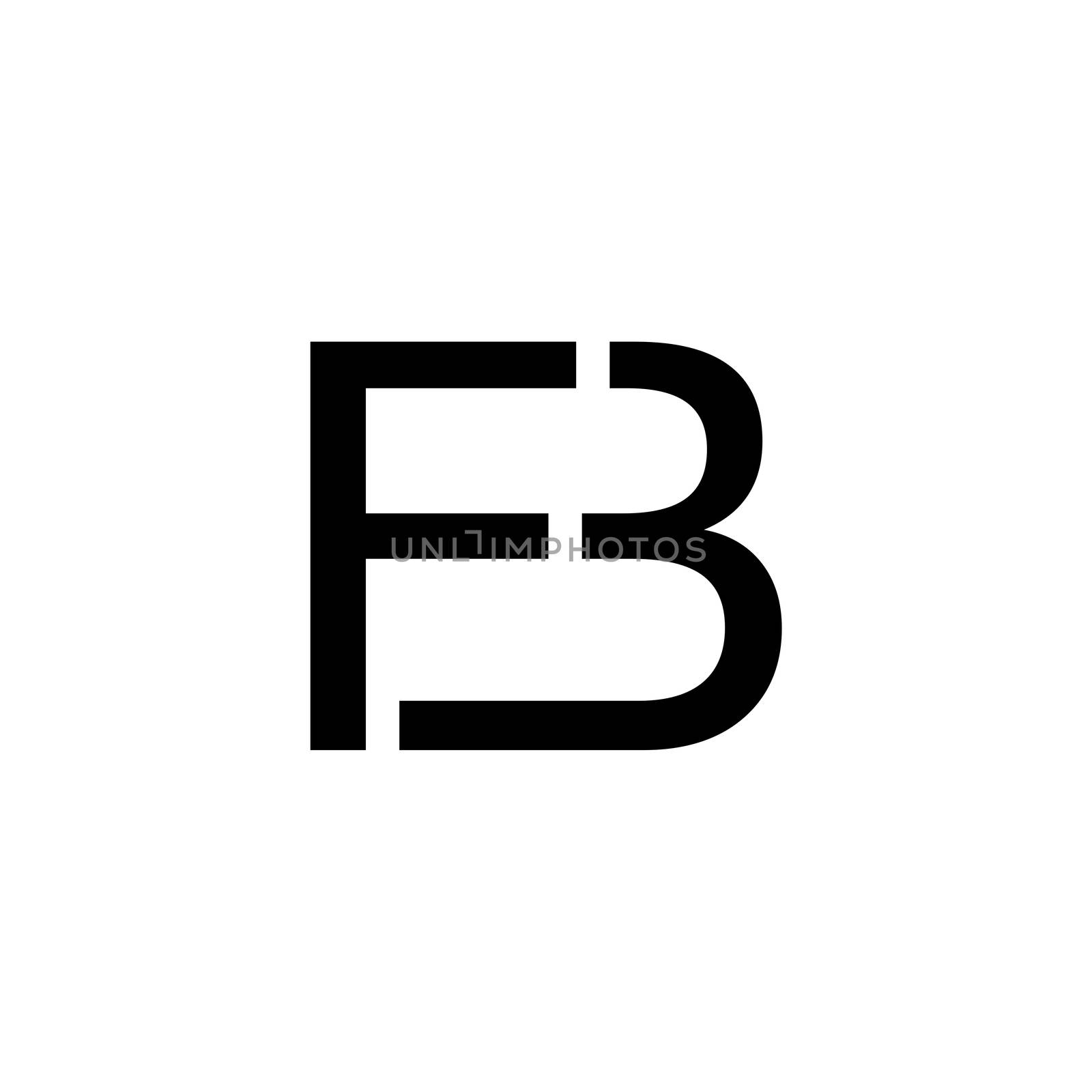 B F or F B Letter Logo Template Illustration Design. Vector EPS 10.