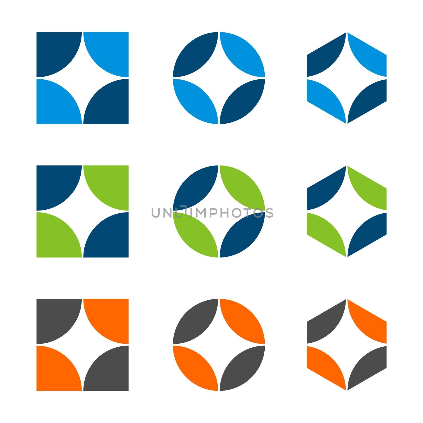 Star Set Shape Logo Template Illustration Design. Vector EPS 10. by soponyono1