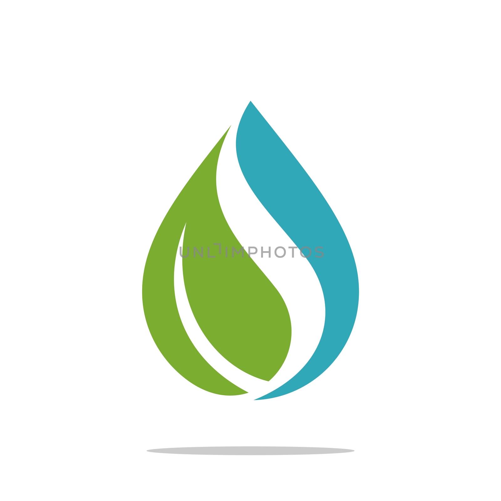 Natural Drop Water Spa Logo Template Illustration Design. Vector EPS 10.