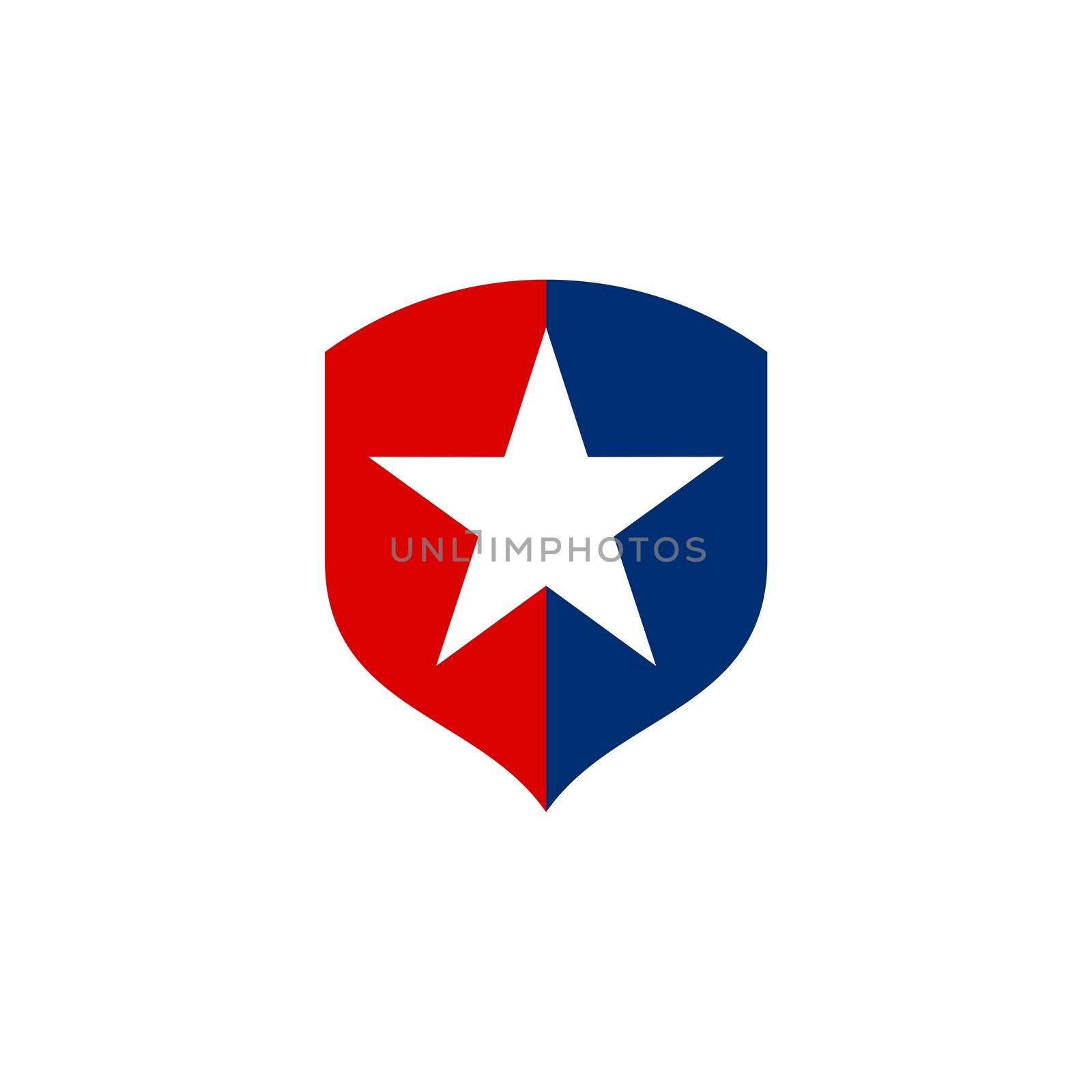 Law Office Star and Shield Logo Template Illustration Design. Vector EPS 10.