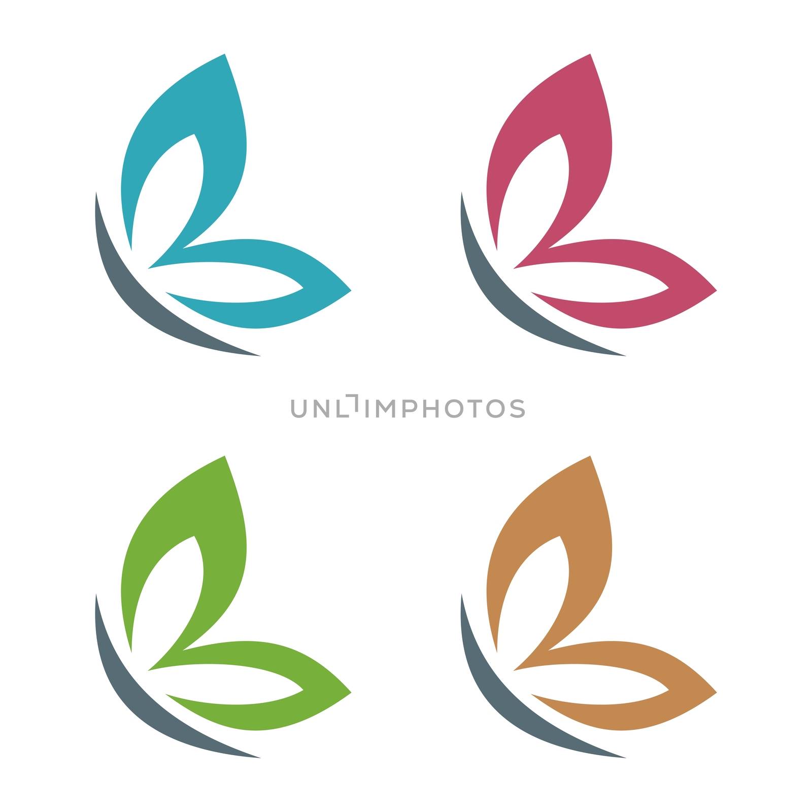 Colorful Wing of Butterfly Logo Template Illustration Design. Vector EPS 10.