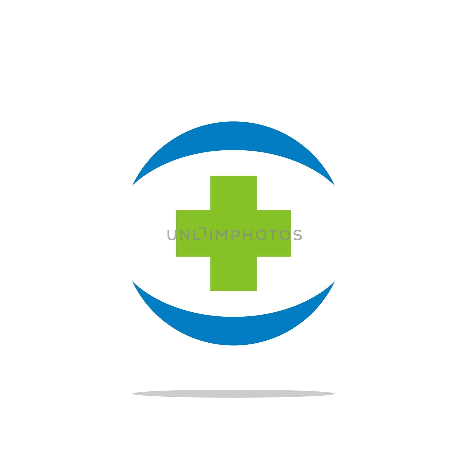 Health Care Cross and Circle Logo Template Illustration Design. Vector EPS 10.