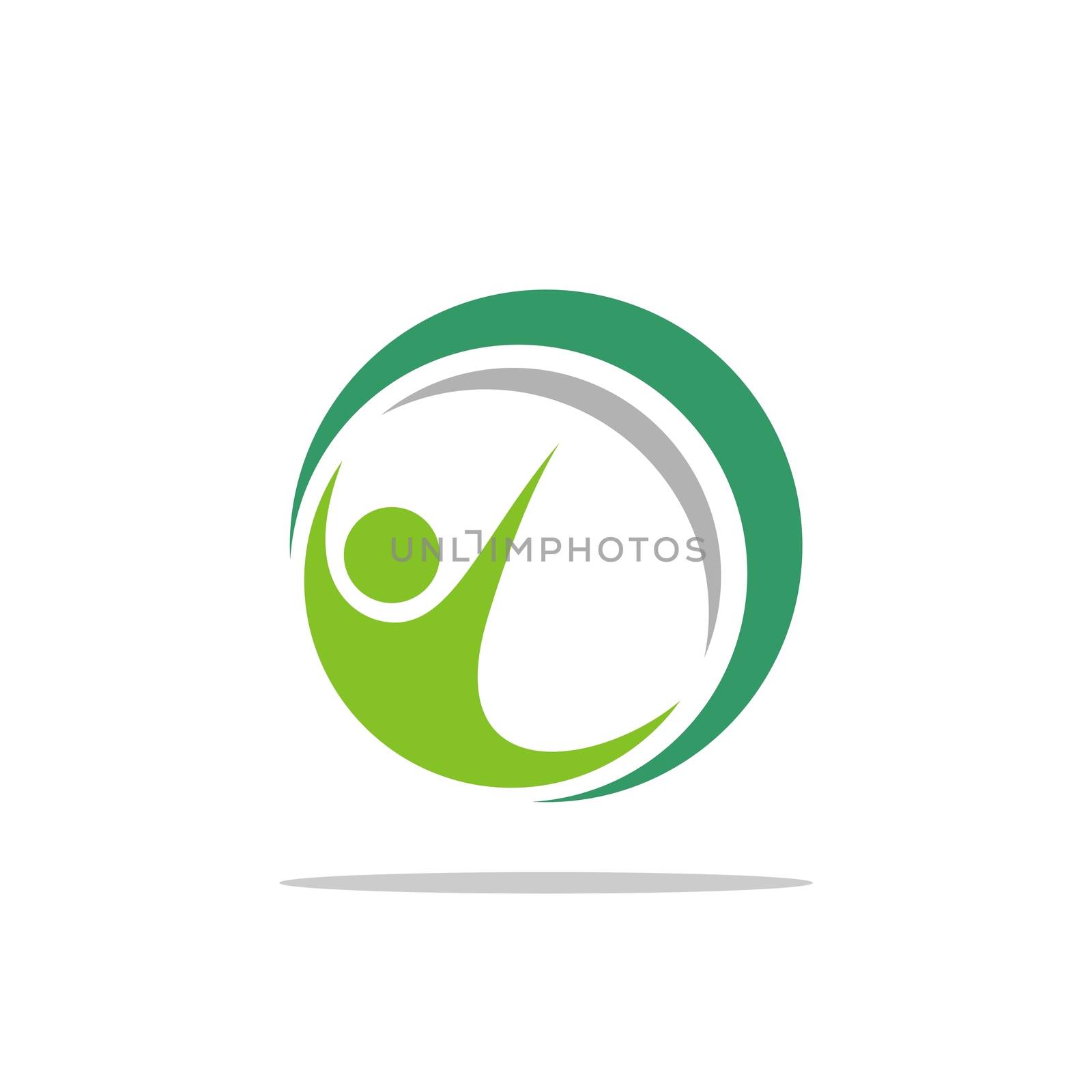 Human Figure in Circle for Health Care Logo Template Illustration Design. Vector EPS 10.