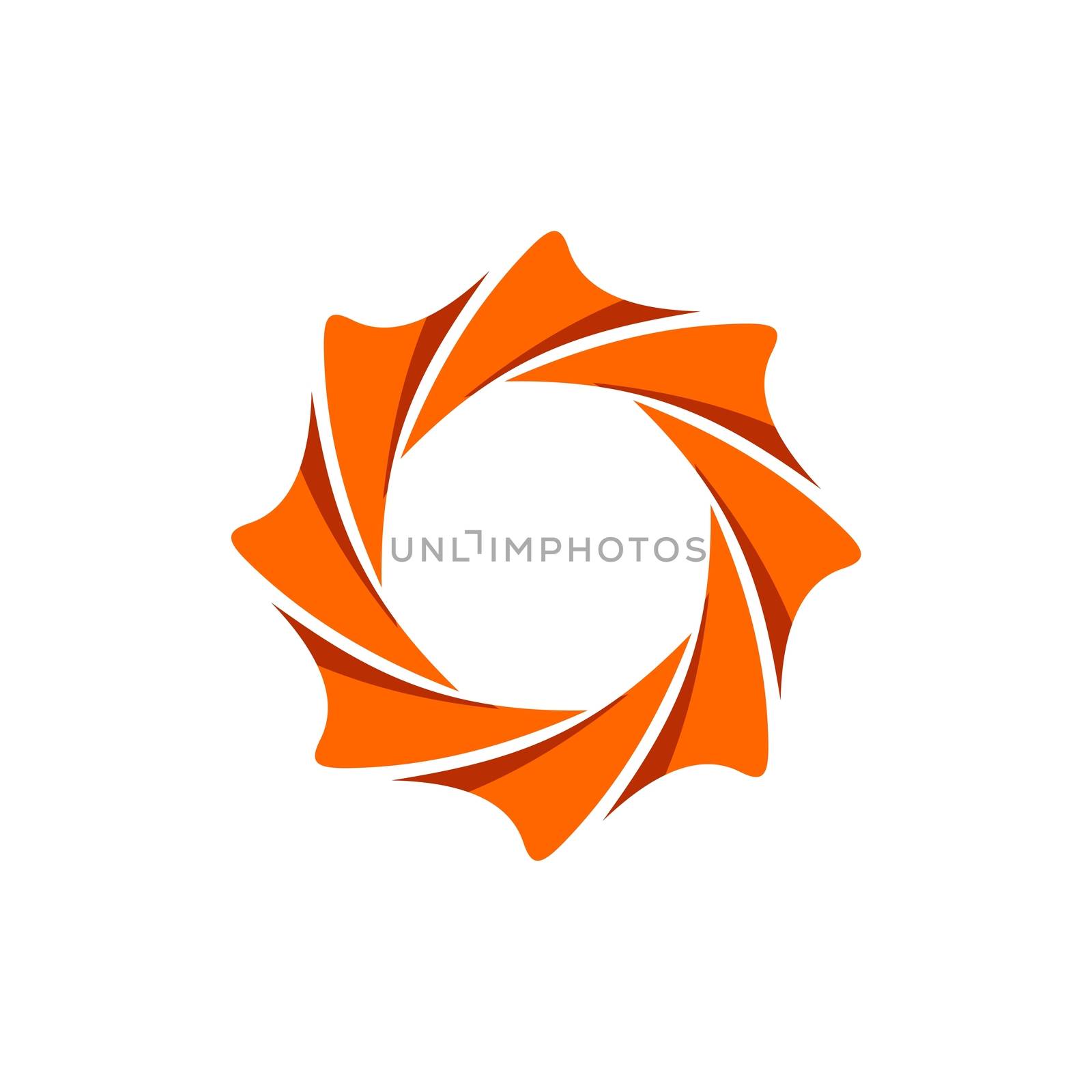 Orange Circle Star Logo Template Illustration Design. Vector EPS 10.