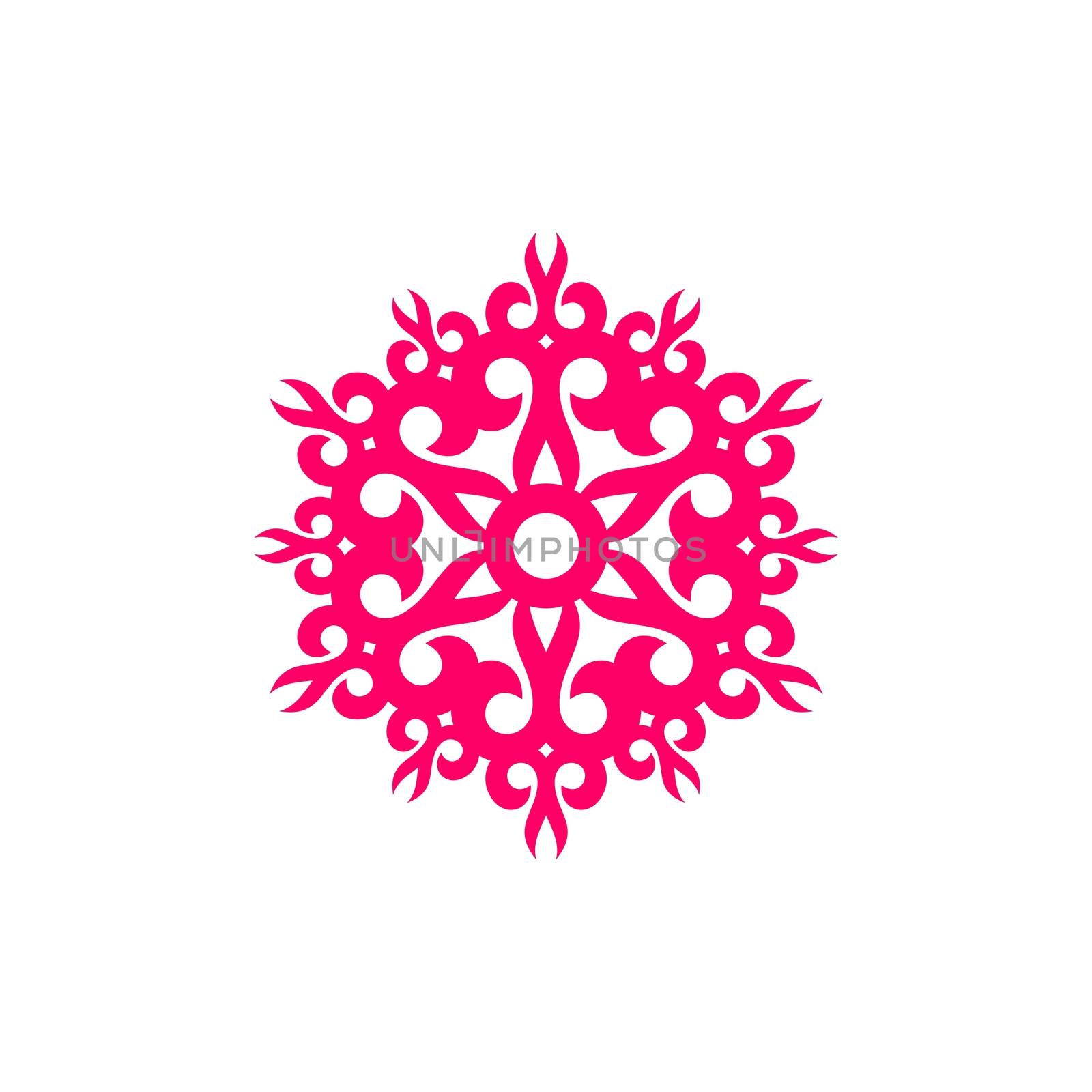 Pink Ornamental Flower or Star Logo Template Illustration Design. Vector EPS 10. by soponyono1