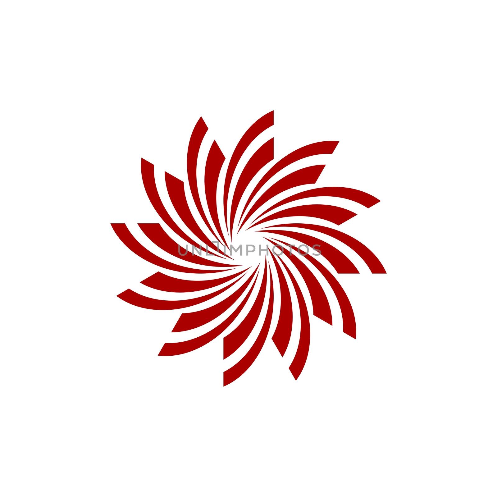 Red Star Flower Logo Template Illustration Design. Vector EPS 10.
