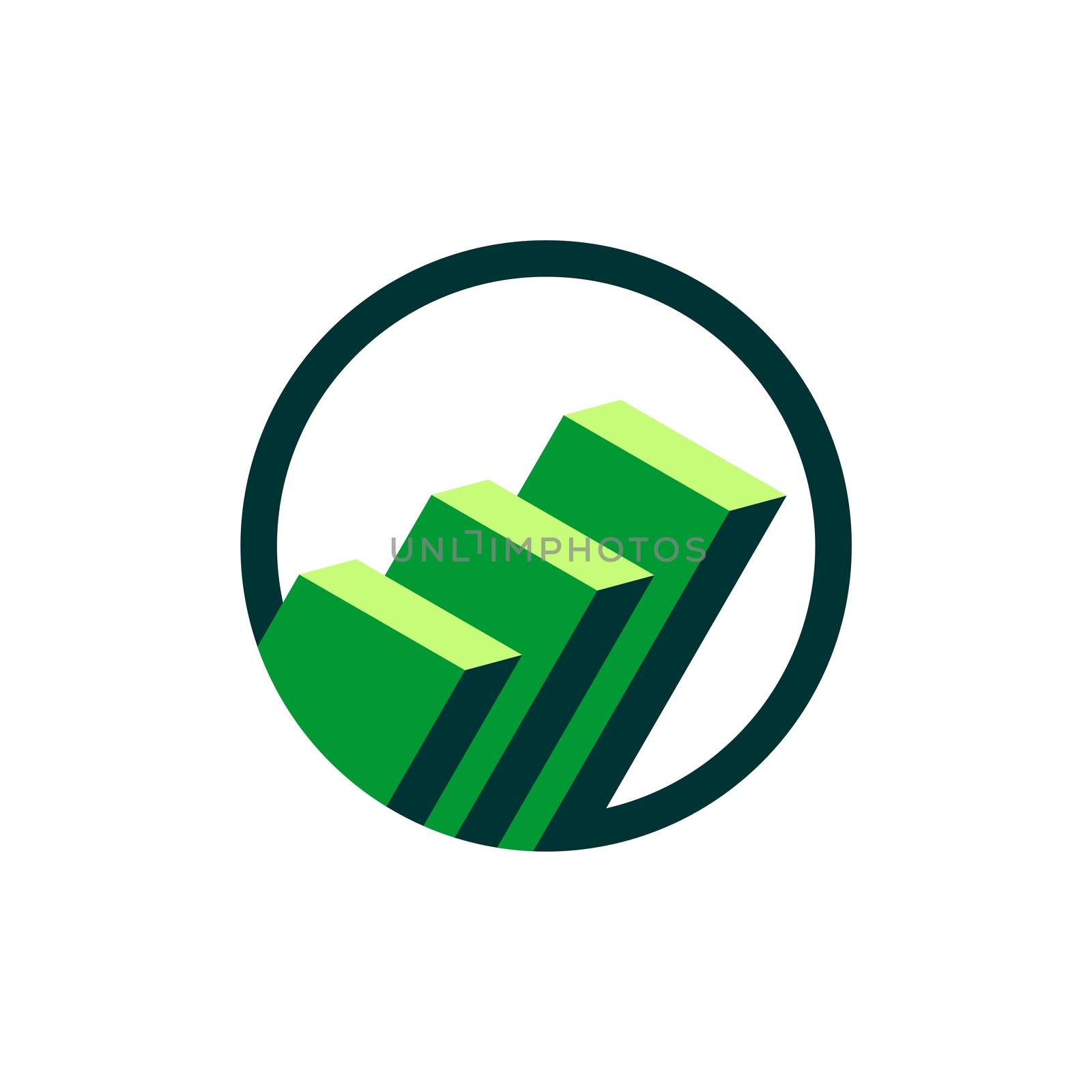 Green Stock Exchange Logo Template