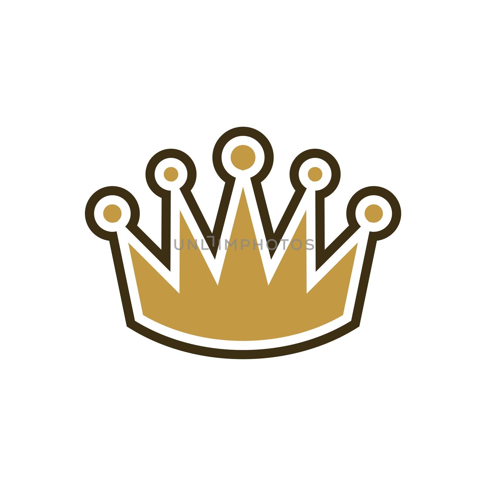 Simple Crown Logo Template Illustration Design. Vector EPS 10. by soponyono1