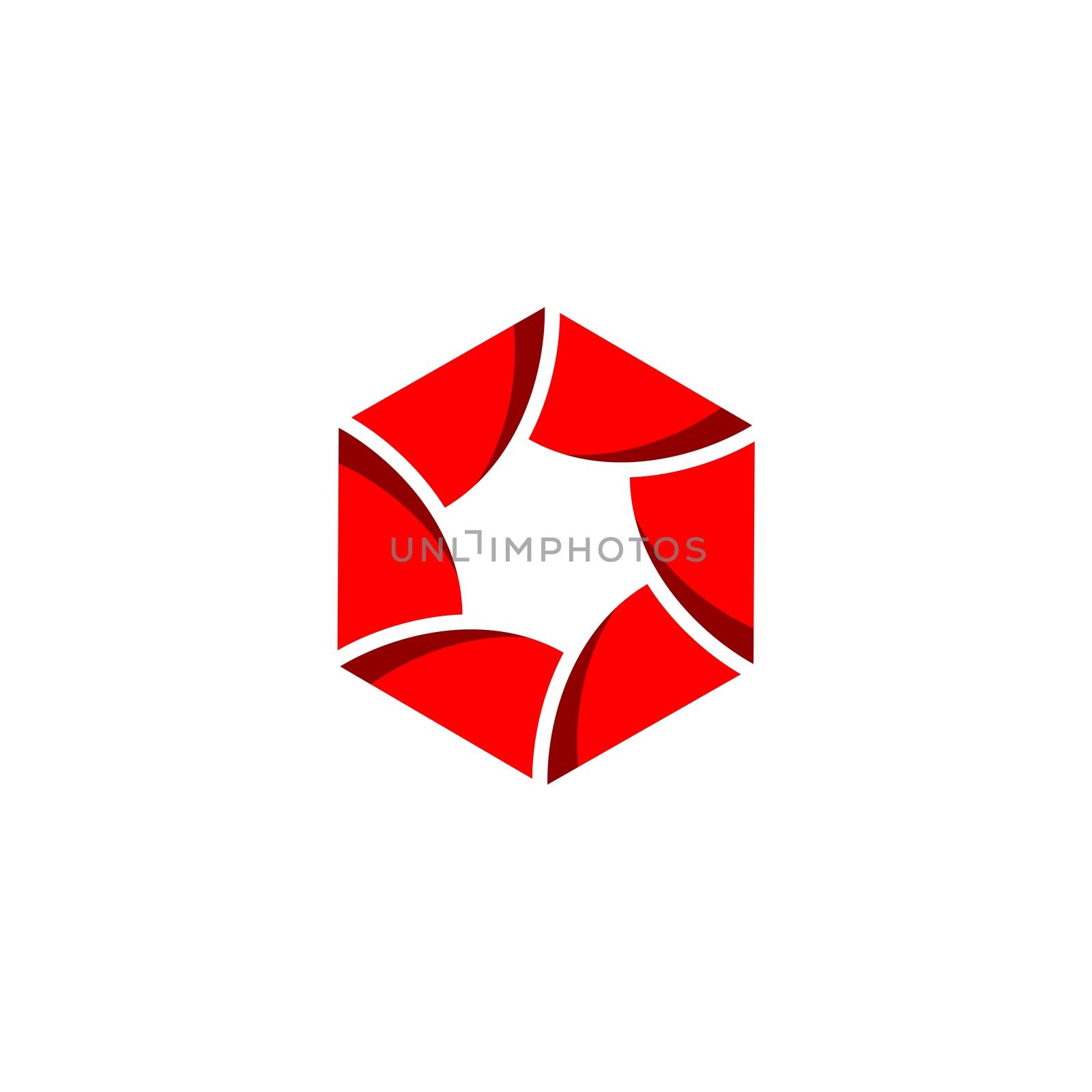 Hexagon Lens Photography Logo Template Illustration Design. Vector EPS 10.