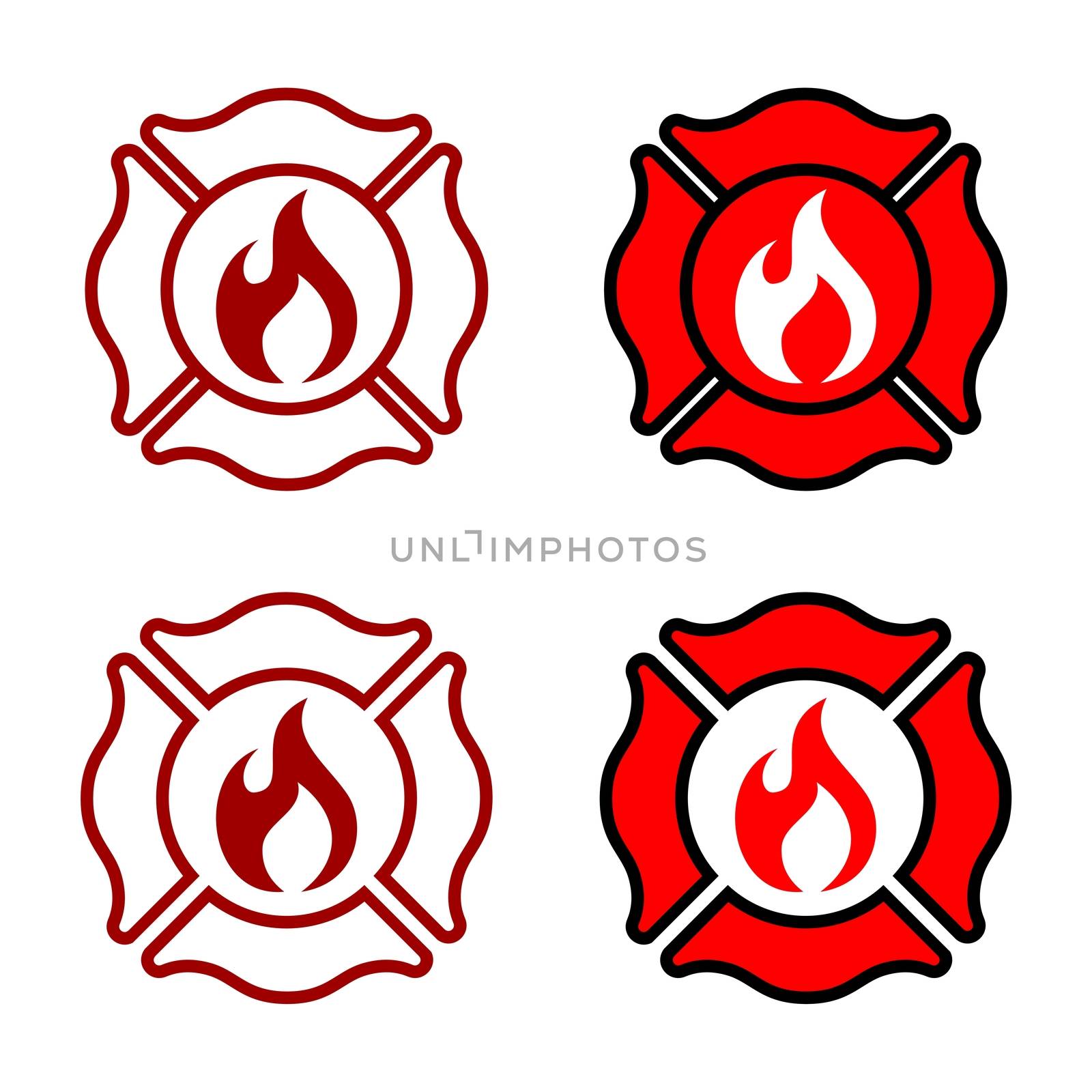 Fire Department Badge Logo Template Illustration Design. Vector EPS 10.