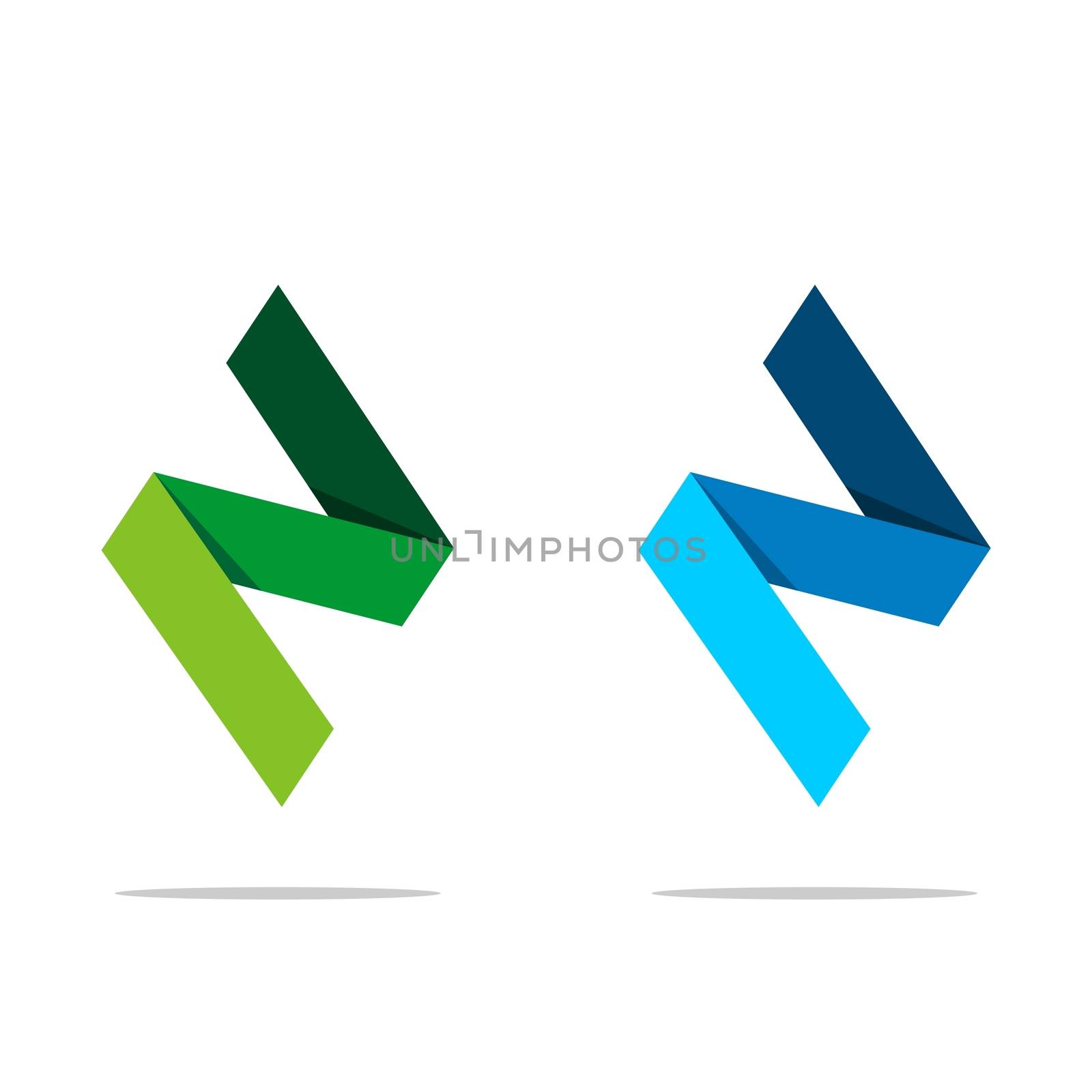 N Letter Diamond Shape Logo Template Illustration Design. Vector EPS 10.