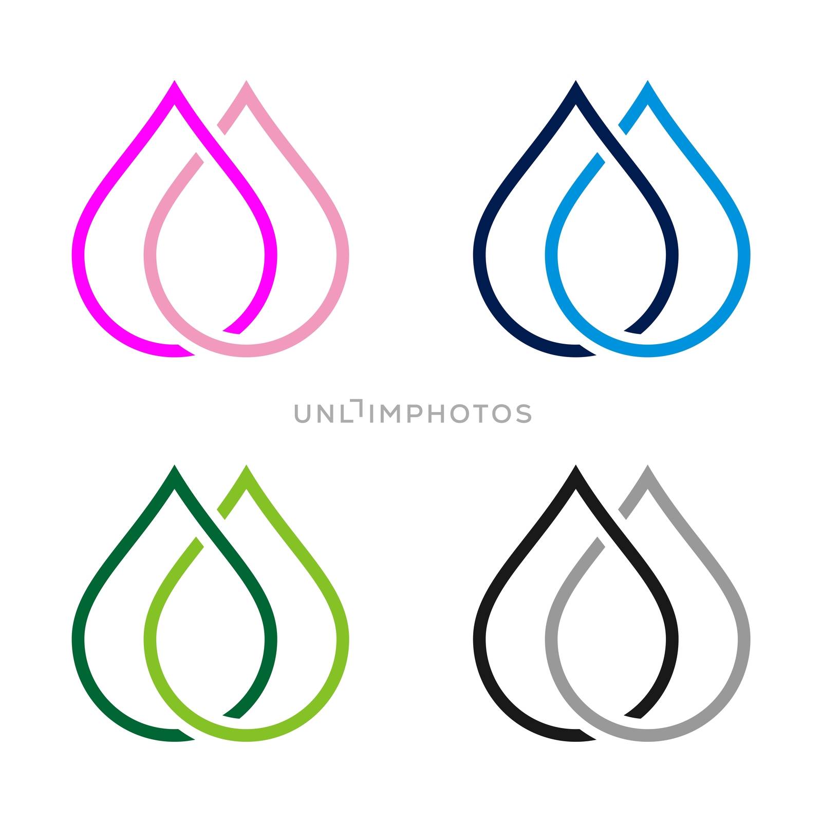 Infinity Line Drop Water Logo Template Illustration Design. Vector EPS 10.