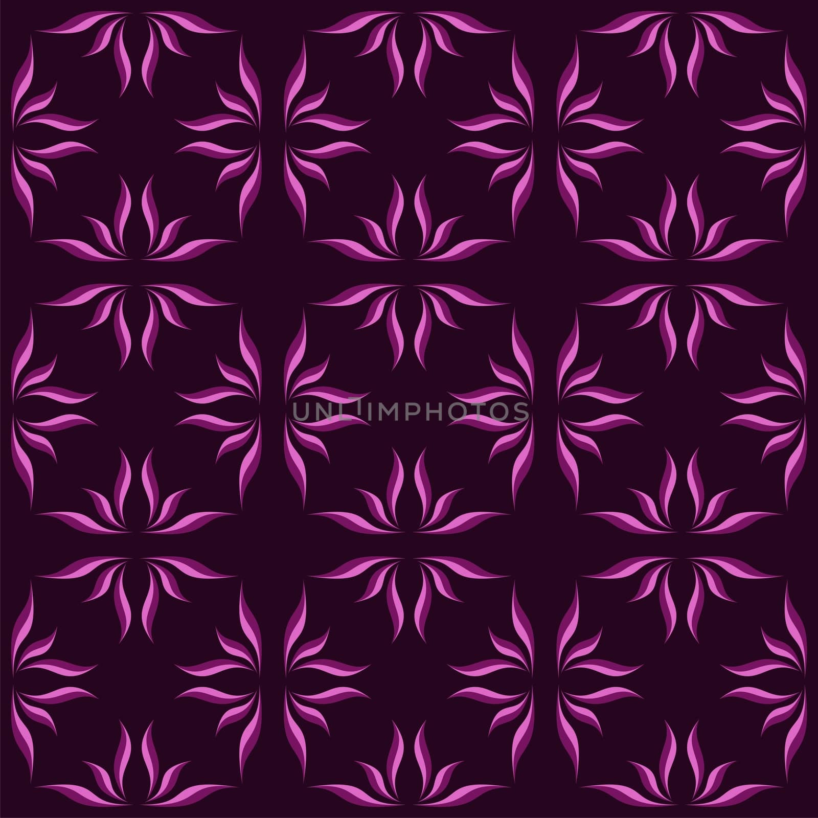 Ethnic Purple Flower Star Seamless Pattern illustration design EPS 10