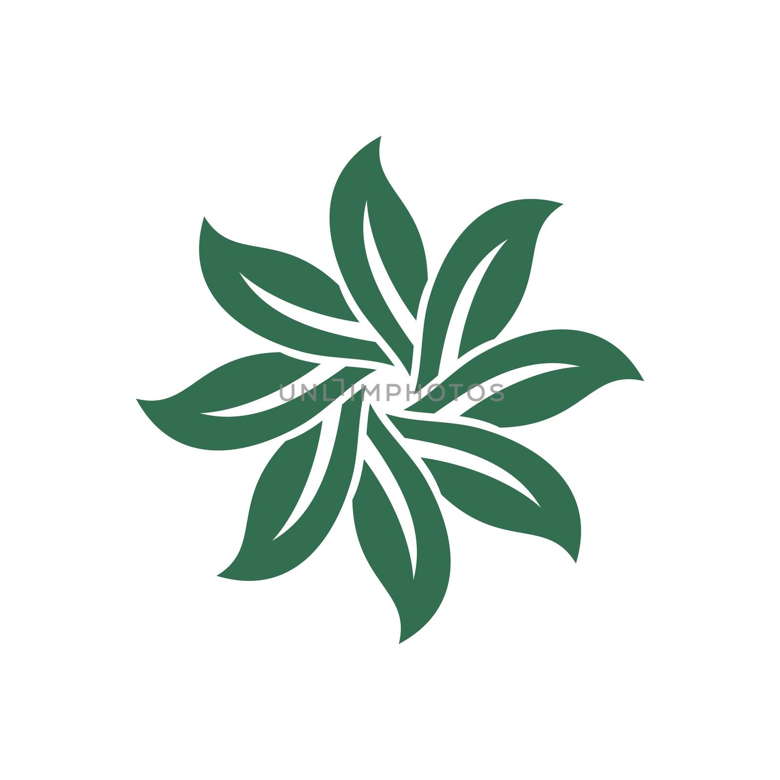 Green Leaves Flower Logo Template Illustration Design. Vector EPS 10. by soponyono1