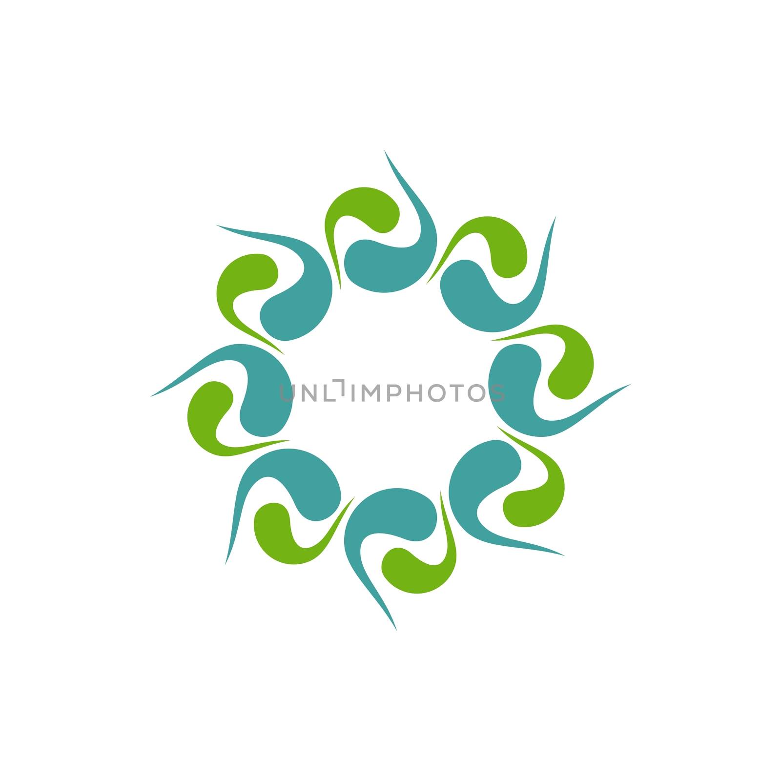 Ornamental Flower for Spa Logo Template illustration design EPS 10