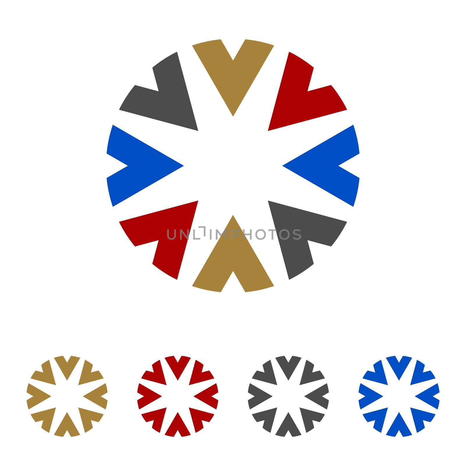 Colorful Circle Star Logo Template Illustration Design EPS 10