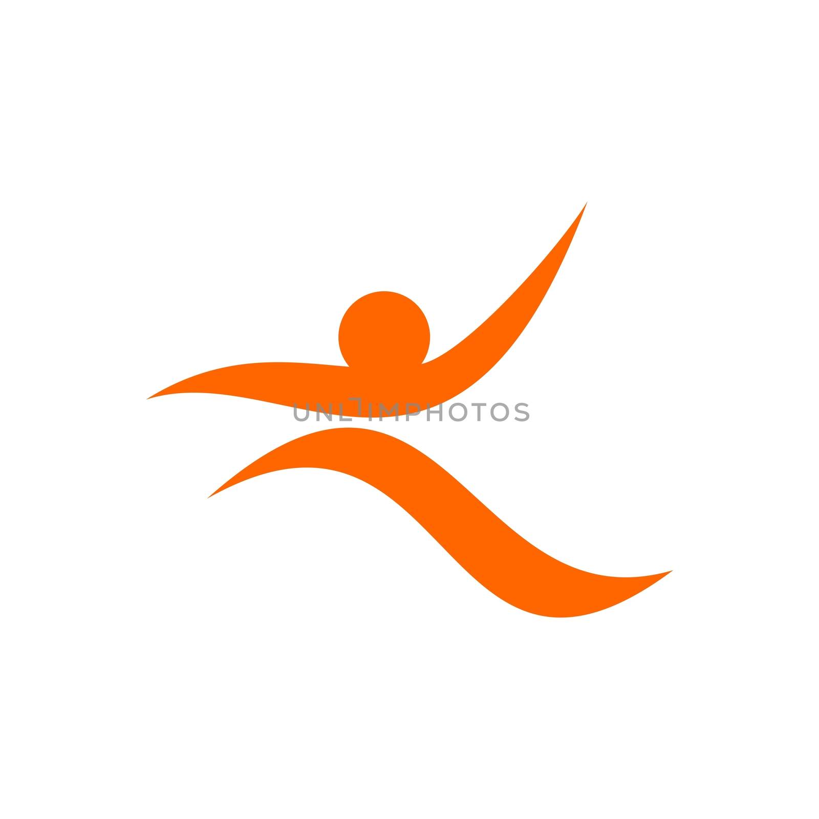 Sport Human Swoosh Logo Template Illustration Design. Vector EPS 10.