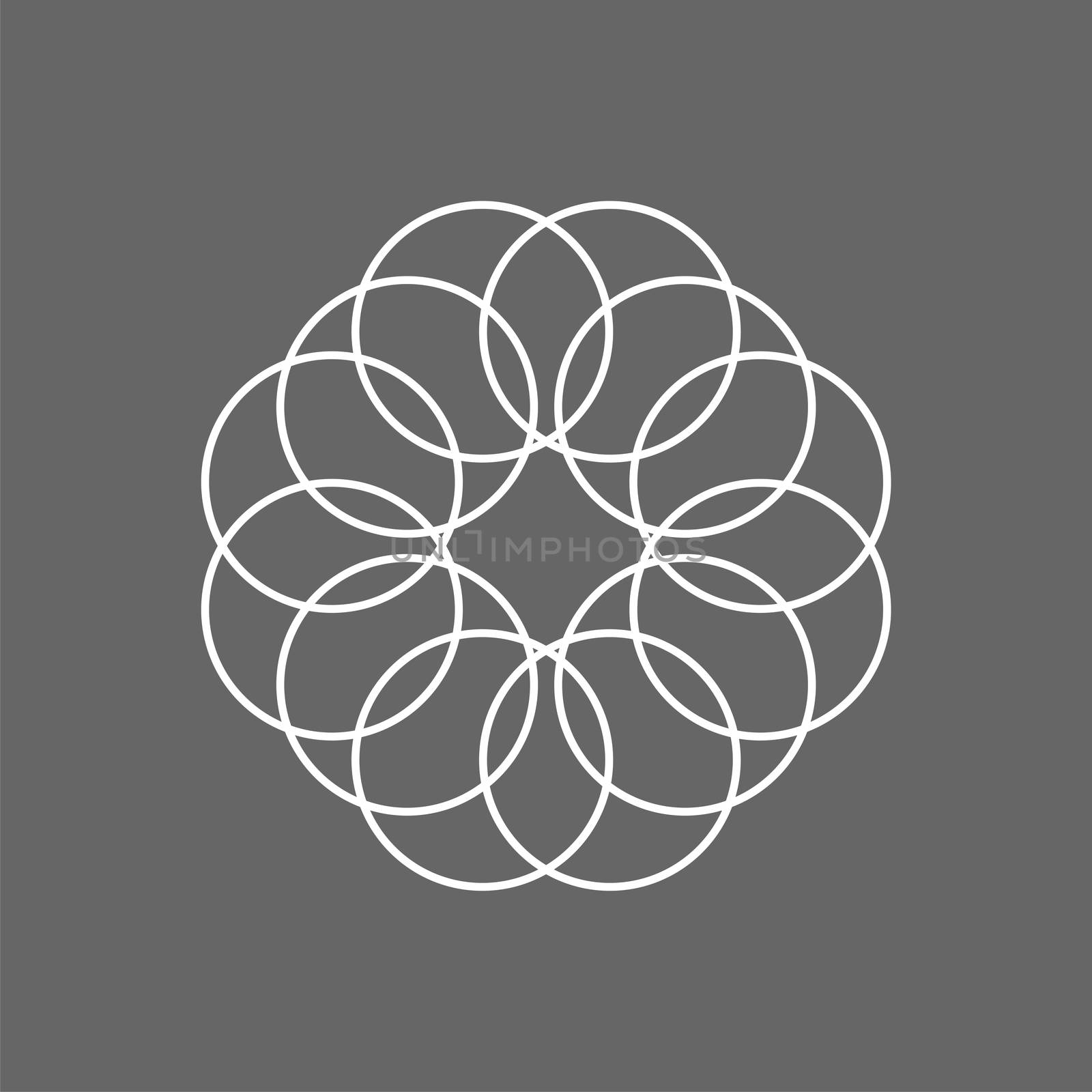 Monochrome Circle Flower Logo Template Illustration Design Illustration Design. Vector EPS 10. by soponyono1