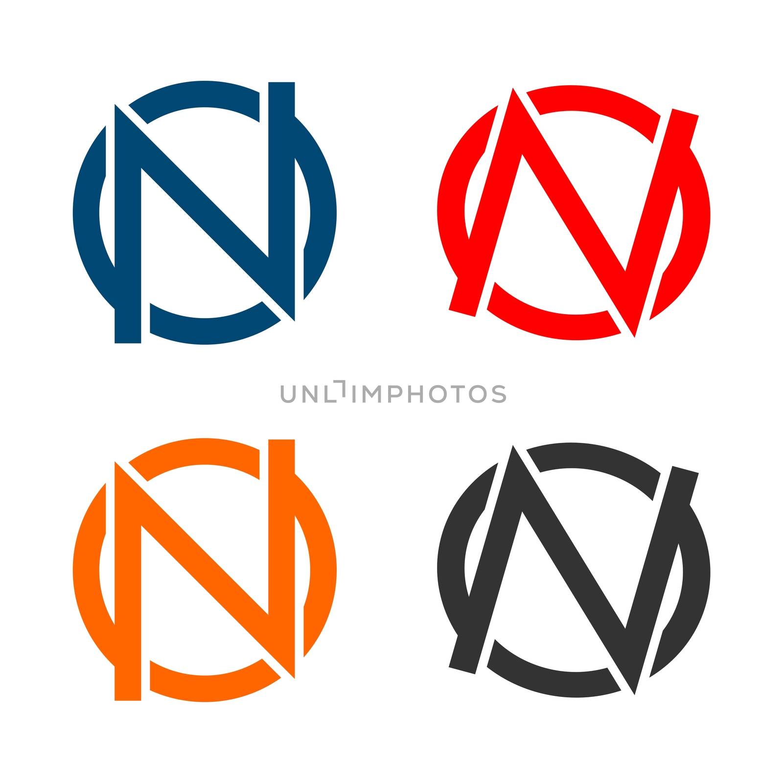 set N Letter Logo Template Illustration Design Illustration Design. Vector EPS 10. by soponyono1