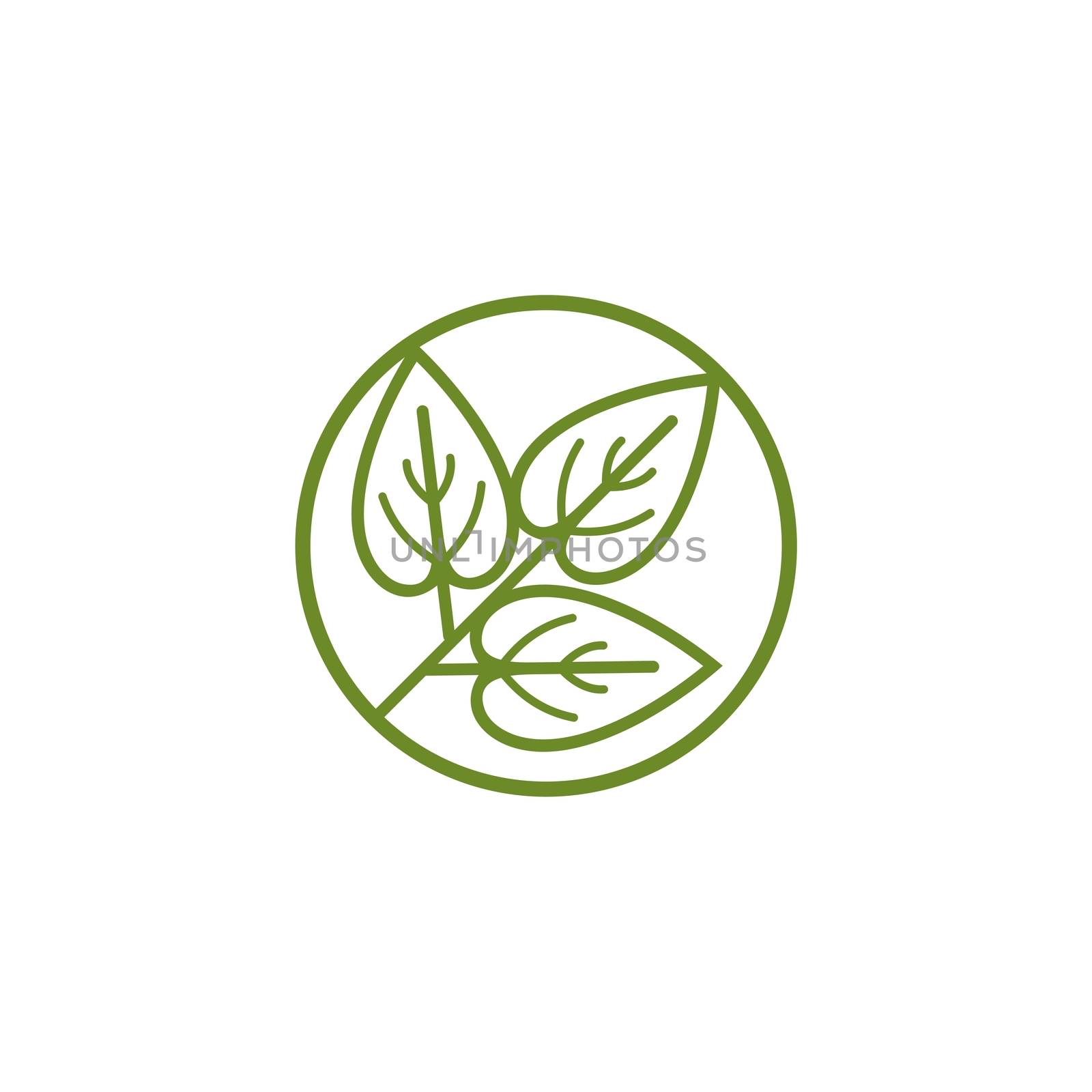 Circle Green Leaves Logo Template Illustration Design. Vector EPS 10. by soponyono1
