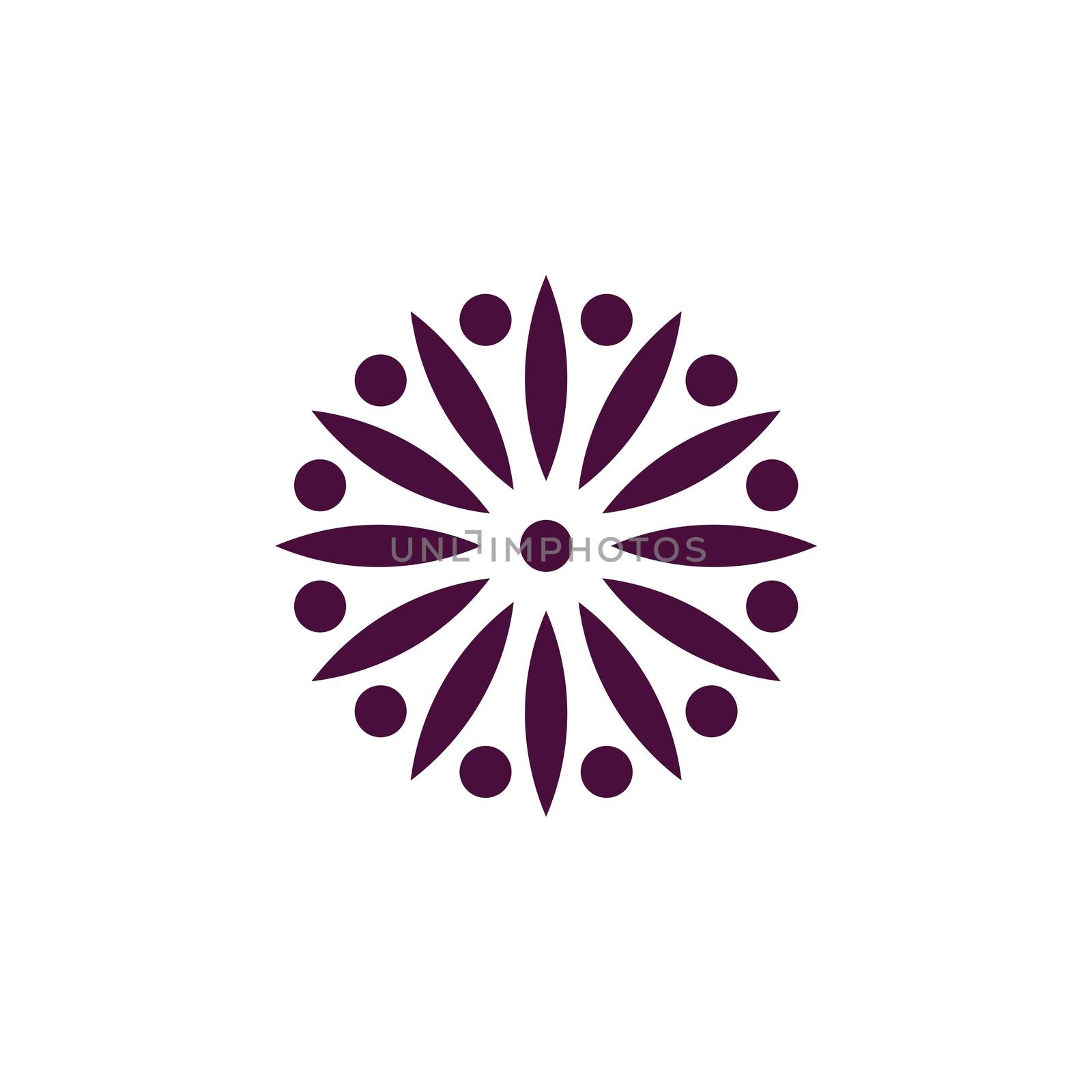 Purple Sun Flower Logo Template Illustration Design. Vector EPS 10. by soponyono1