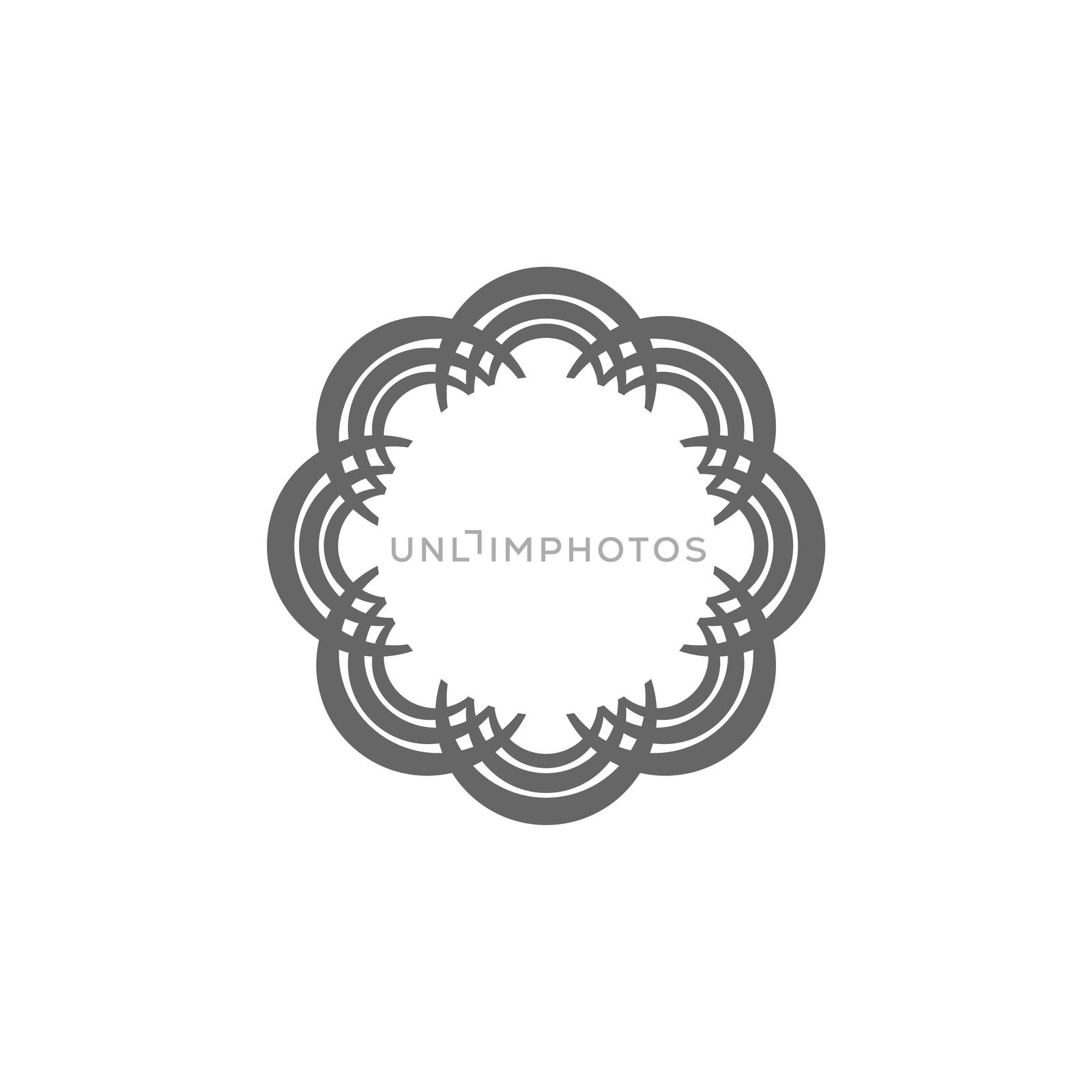 Circle Grey Flower Logo Template Illustration Design Illustration Design. Vector EPS 10. by soponyono1