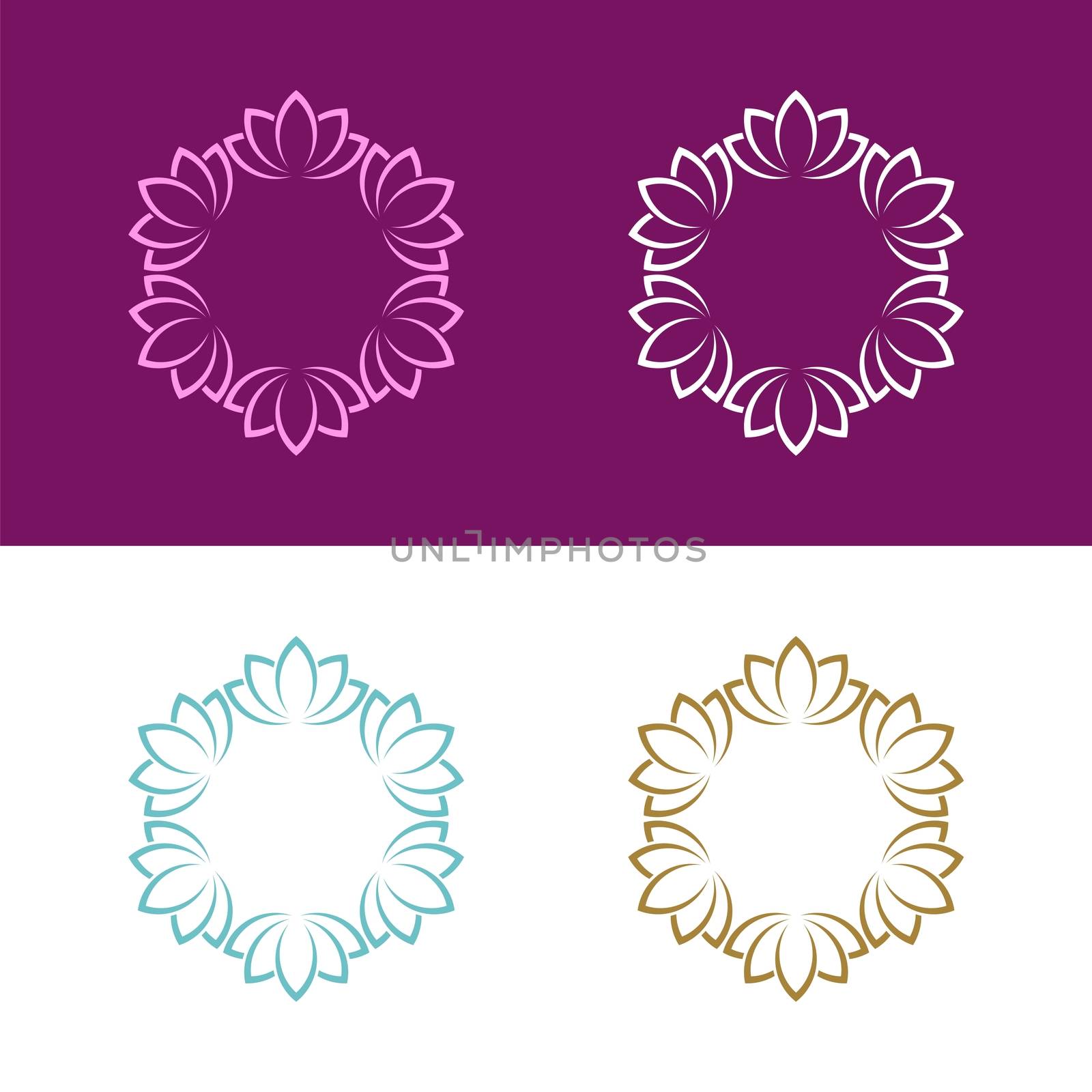 Abstract Ornamental Flower Logo Template Illustration Design Illustration Design. Vector EPS 10.