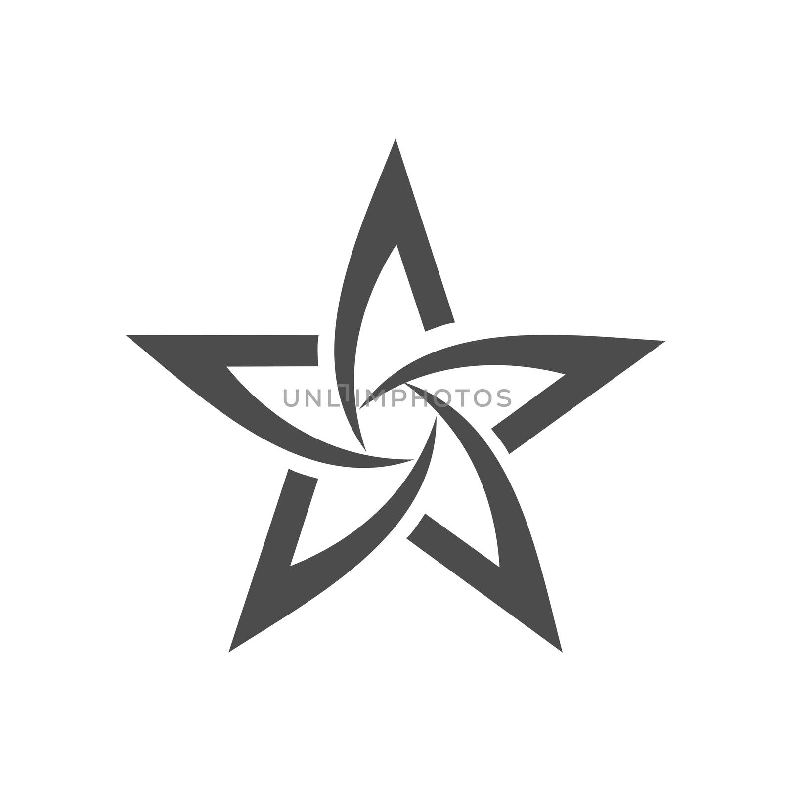 Ornamental Grey Star Logo Template Illustration Design EPS 10 by soponyono1