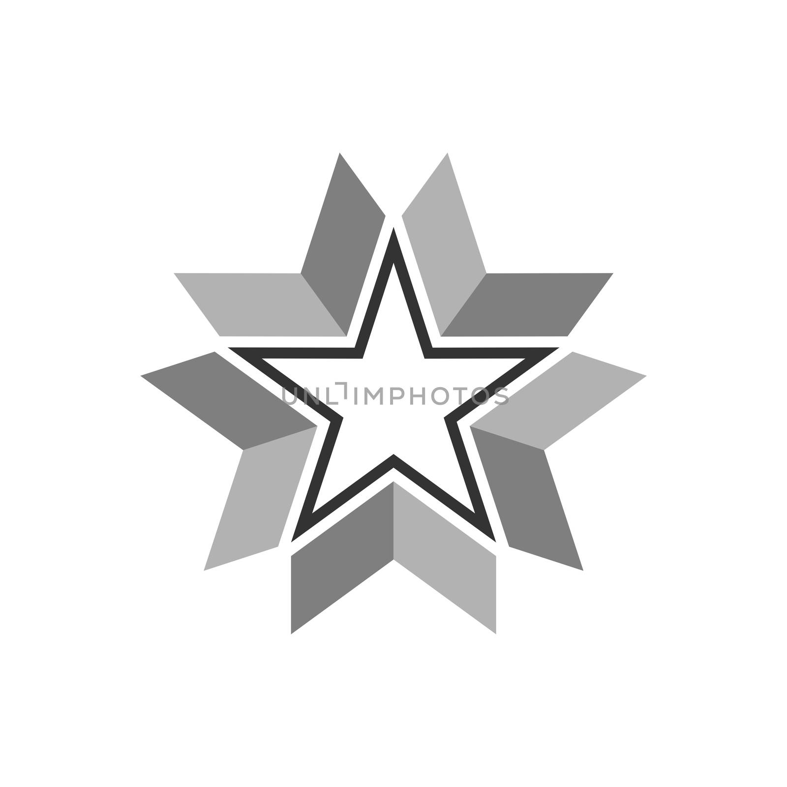 Grey Star and Arrow Logo Template Illustration Design EPS 10 by soponyono1