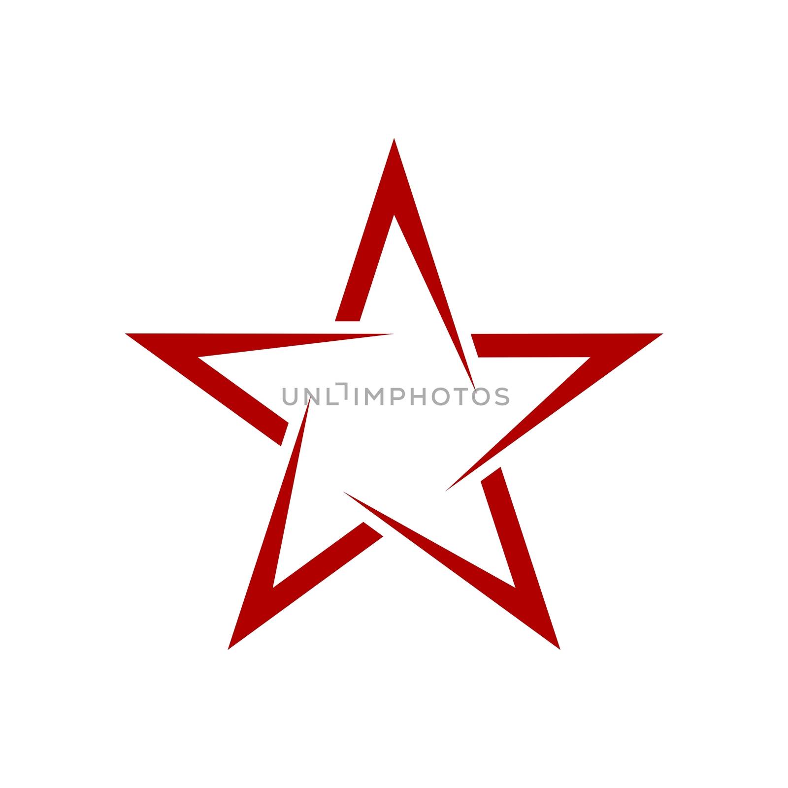 Red Star Swoosh Logo Template Illustration Design. Vector EPS 10. by soponyono1