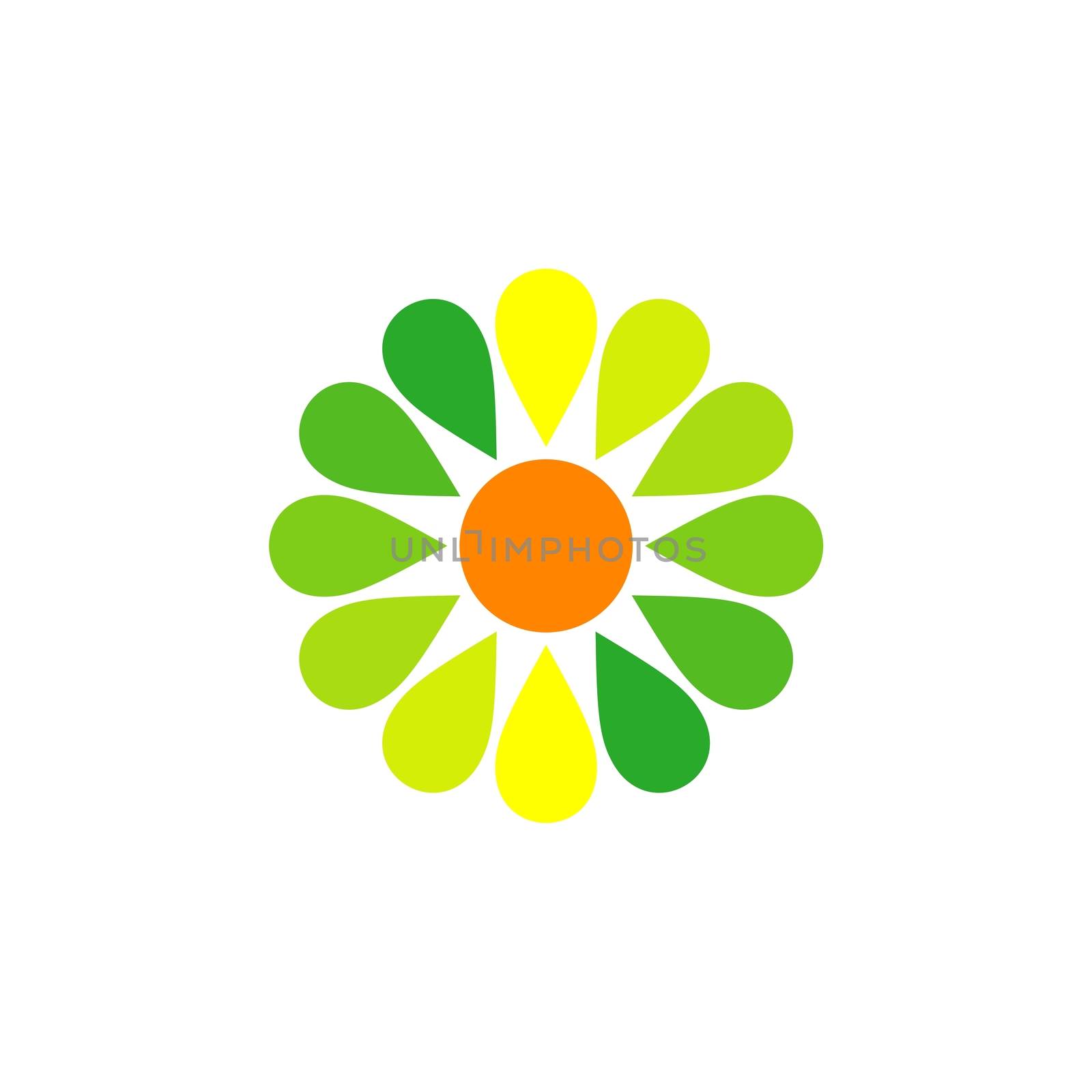 Abstract Sun Flower Logo Template Illustration Design Illustration Design. Vector EPS 10.