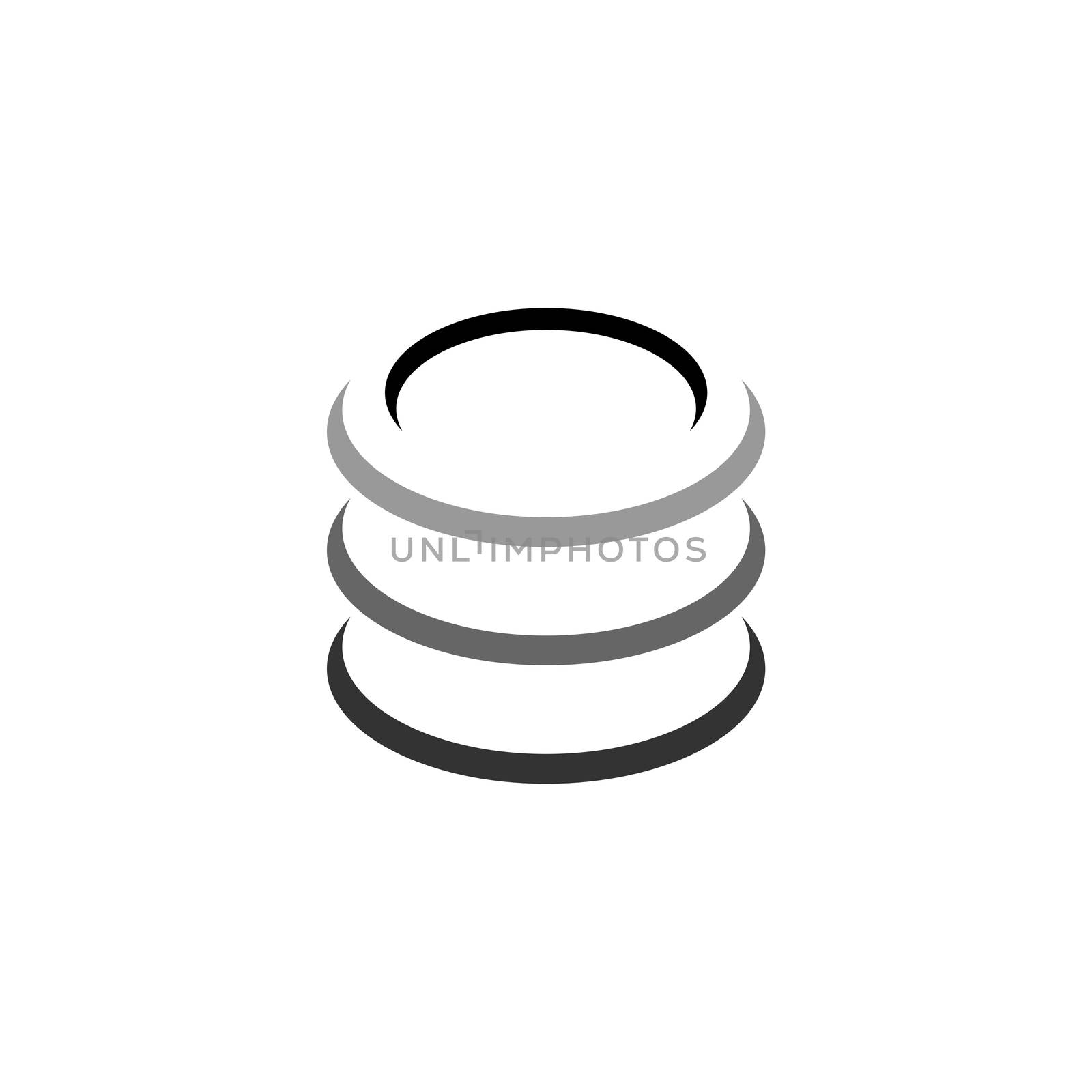 Grey Circle Swoosh Logo Template Illustration Design. Vector EPS 10. by soponyono1
